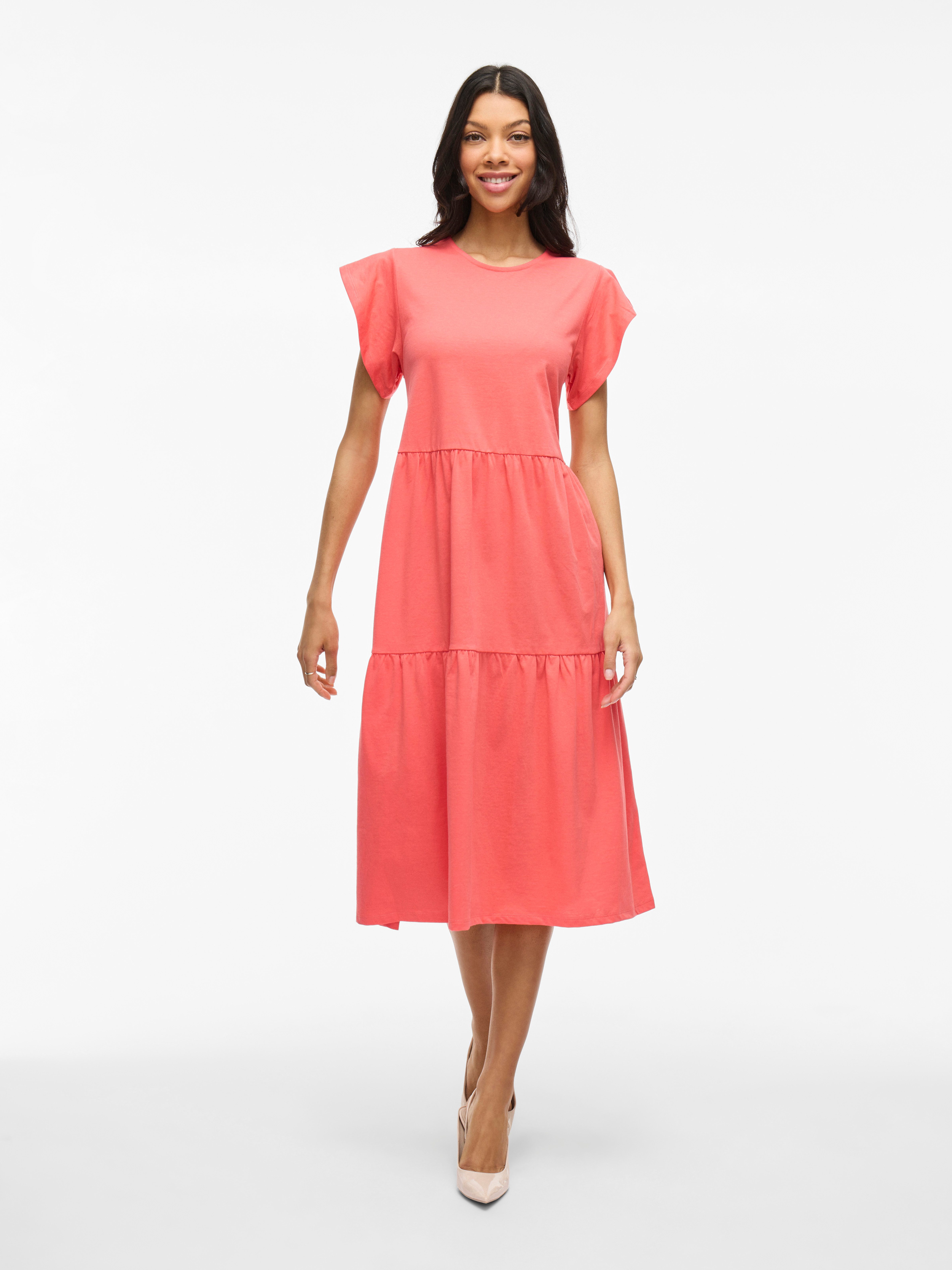 Vila Zomerjurk VISUMMER S/S MIDI DRESS - NOOS