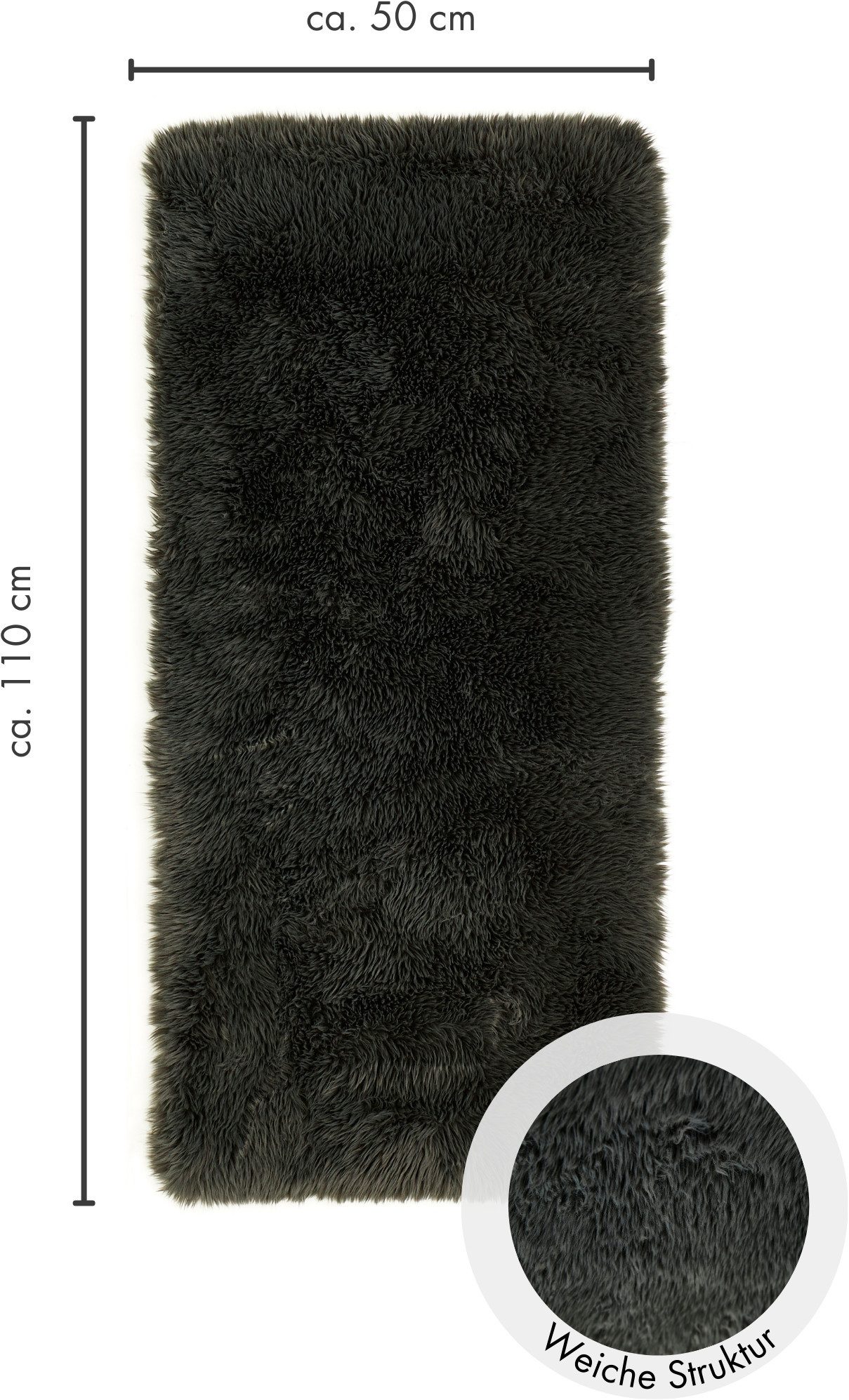 Andiamo Vloerkleed Alpa Uni kleuren, microvezel, bijzonder zacht & knuffelig, slaapkamer