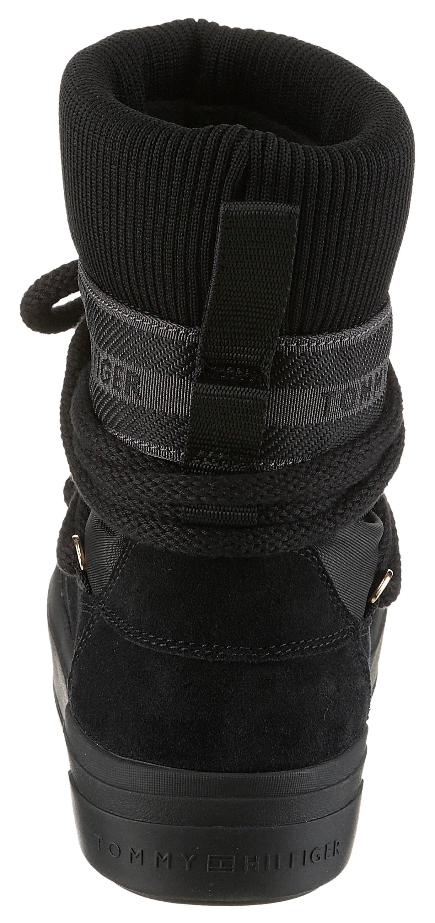 Tommy Hilfiger Veterschoenen TOMMYTECH LOGOTAPE SNOWBOOT WARM , plateau, veterboots, outdoorschoen, textielband met logo