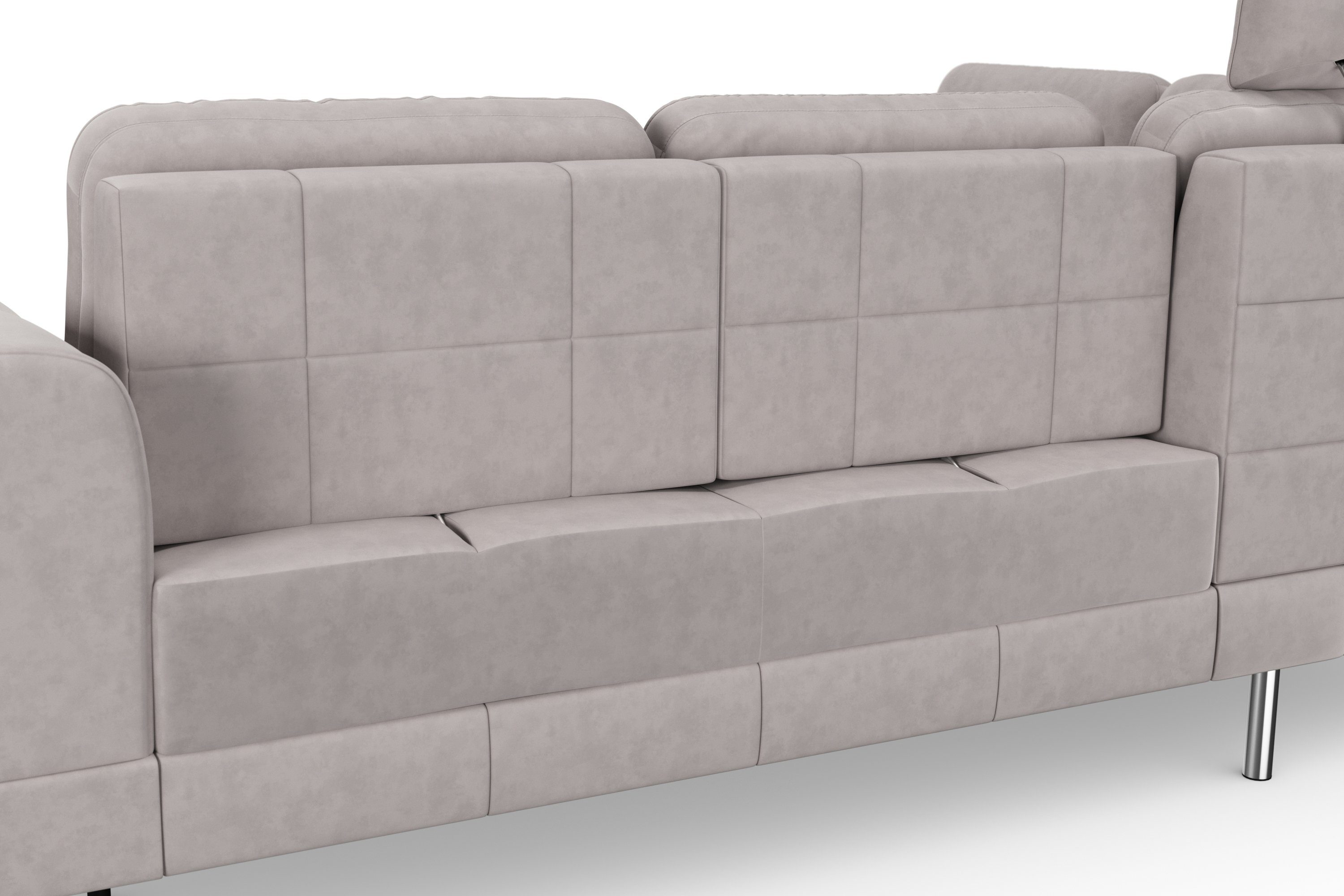 sit&more Hoekbank Bendigo L-vorm inclusief zitdiepteverstelling, bodemvrijheid 15 cm, in 2 pootkleuren