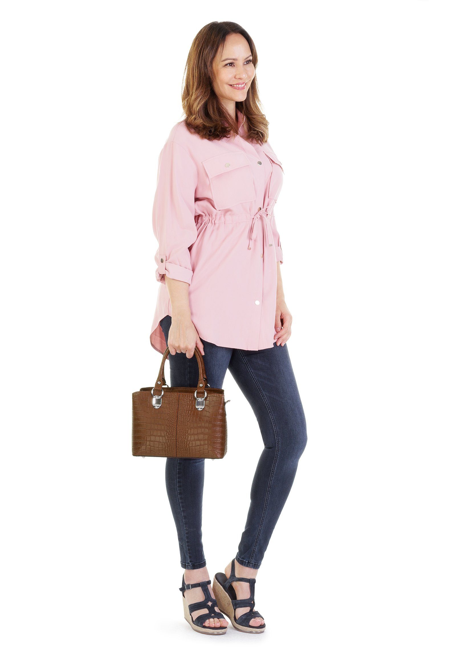 Cluty Schoudertas echt leer, made in italy