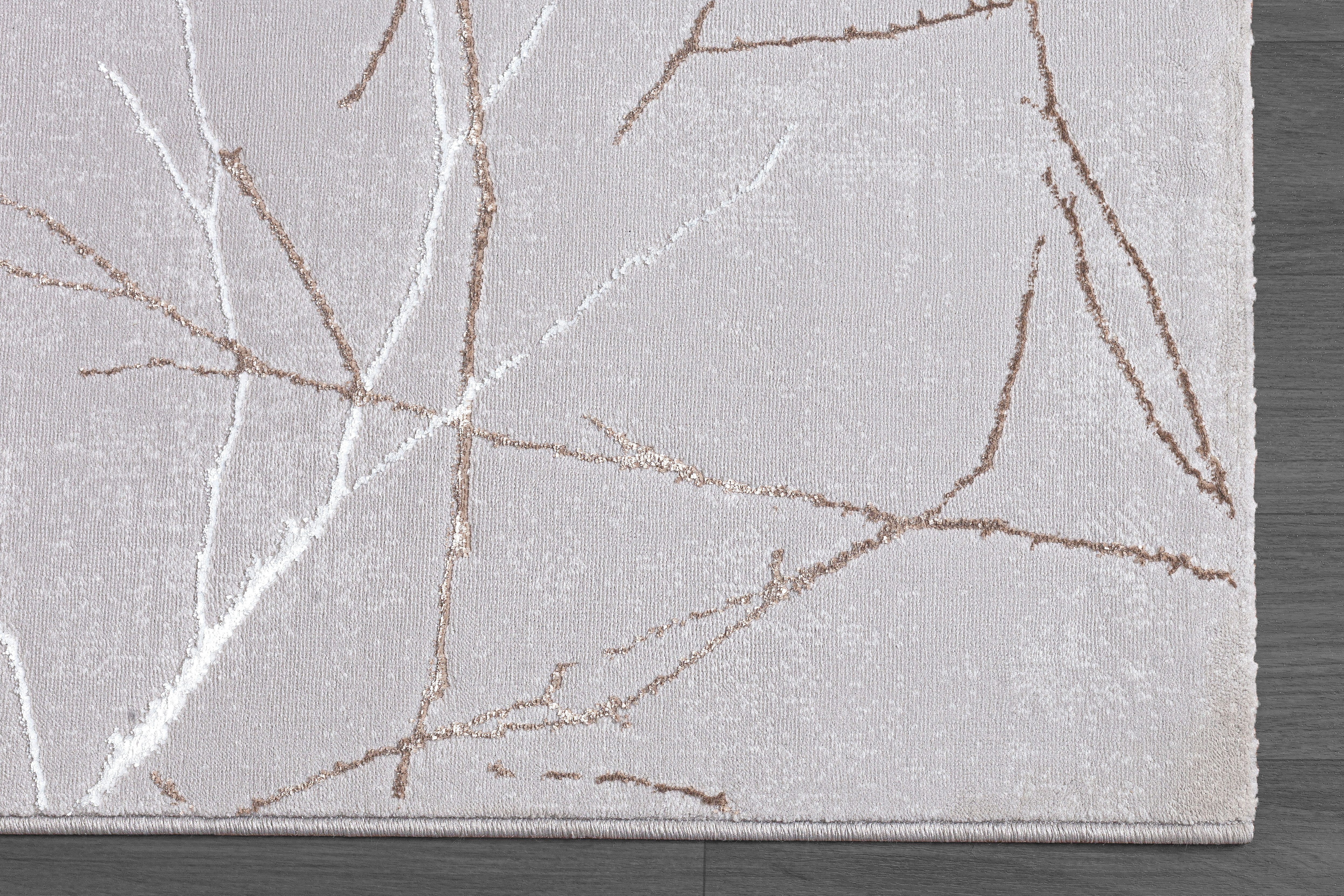 The carpet Vloerkleed Mila moderne woonkamer tapijt met elegant glanzende pool