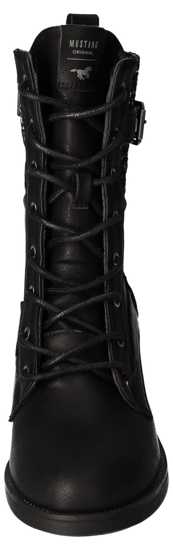 Mustang Shoes Winterlaarsjes Plateau enkellaars, veterschoenen met praktische binnenrits