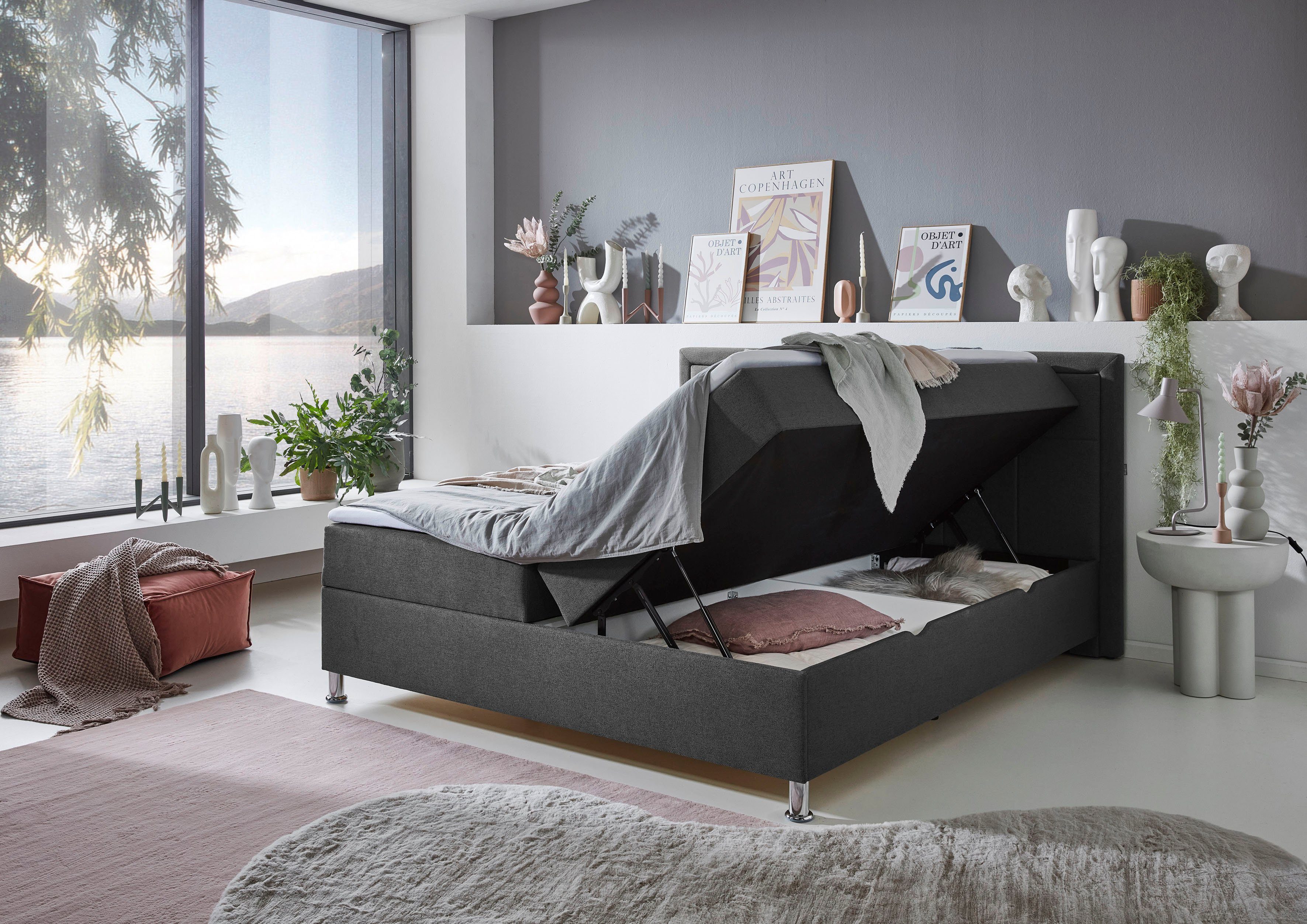 INOSIGN Boxspring Fergus met bedkist, incl. topmatras