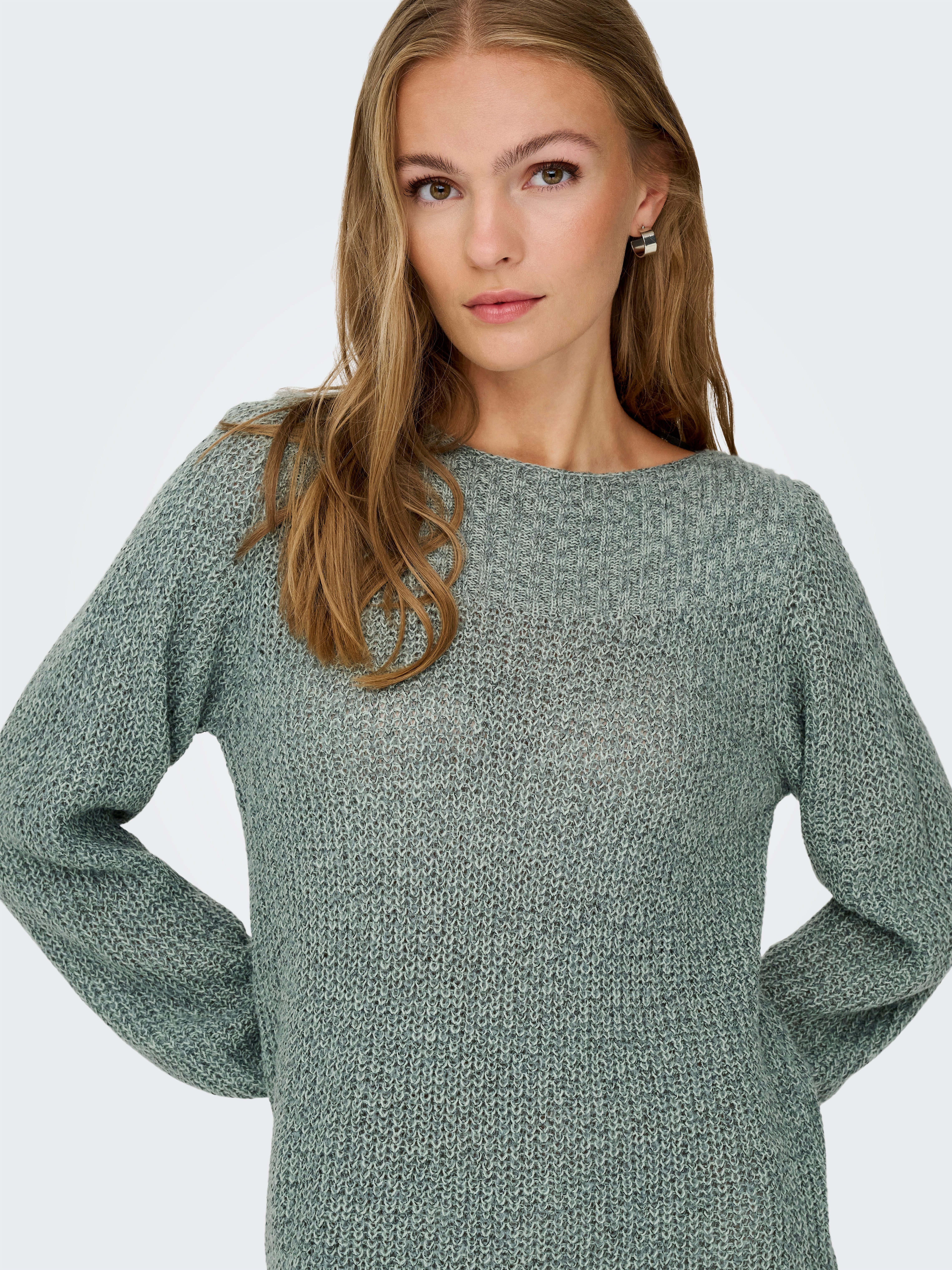 JDY Mini-jurk JDYWHITNEY MEGAN L/S BOAT DRESS KNT NOOS