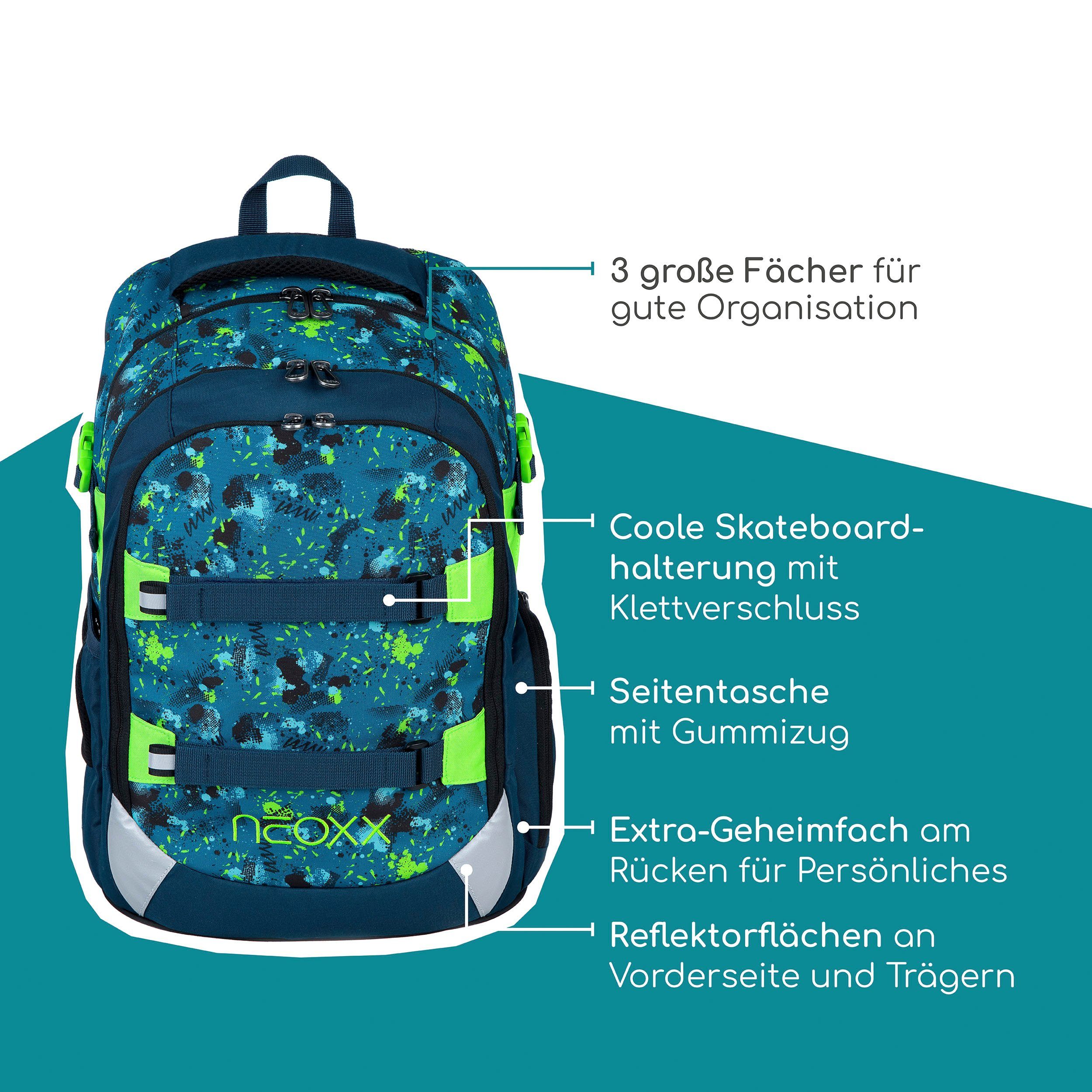 neoxx Schoolrugzak Active Pro, Petrol Extreme