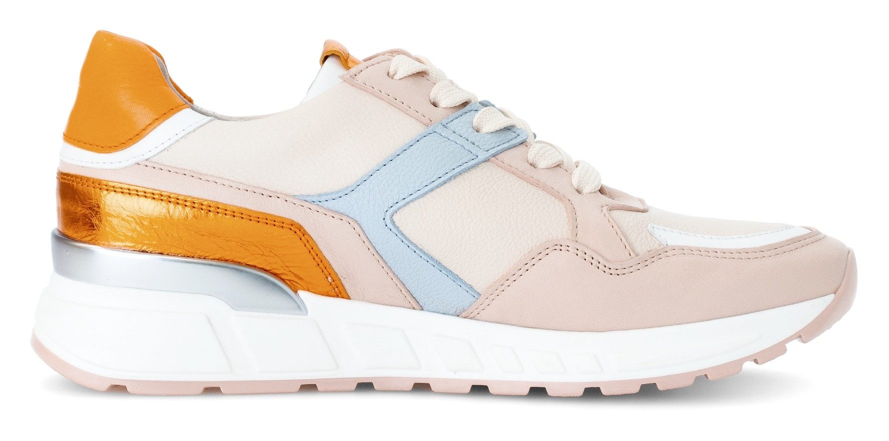 Gabor Sneakers met sleehak Davos , lage schoen, vrijetijdsschoen, veterschoen in breedte h (=zeer breed)