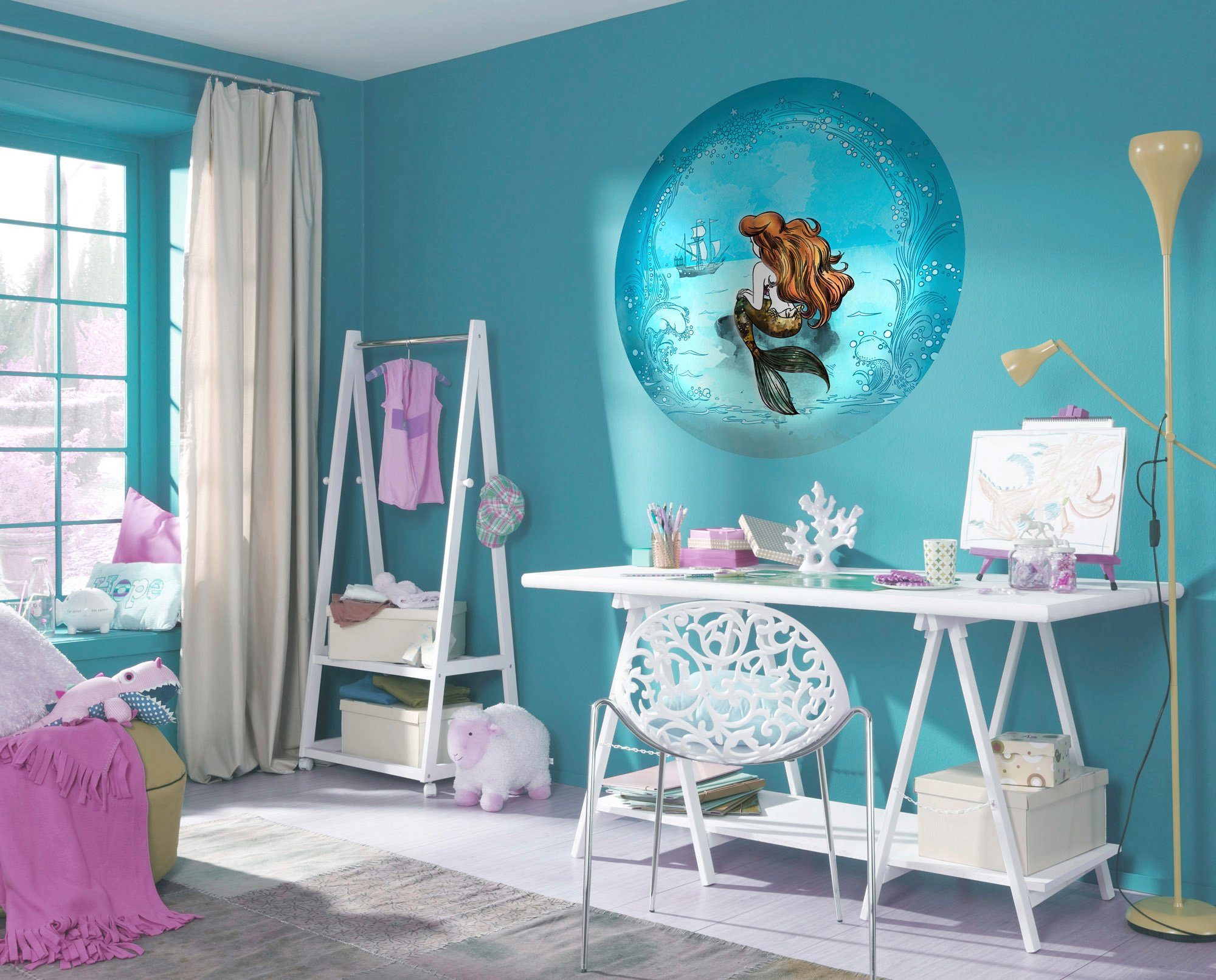 Komar Fotobehang Zelfklevend vlies - Ariel Dreaming - Afmeting 125 x 125 cm