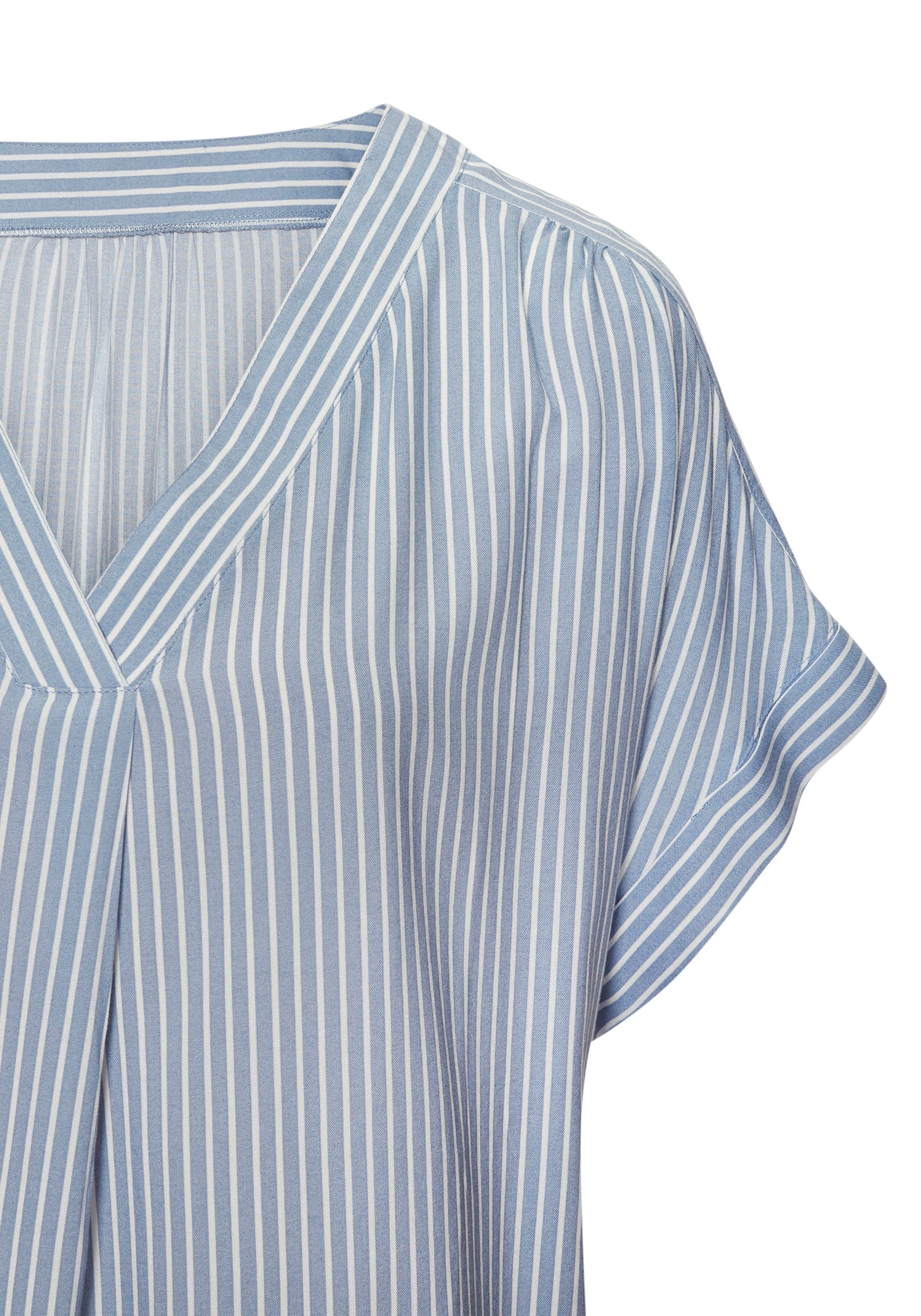 Vivance Blouse met korte mouwen met streep-ontwerp, damesblouse, casual