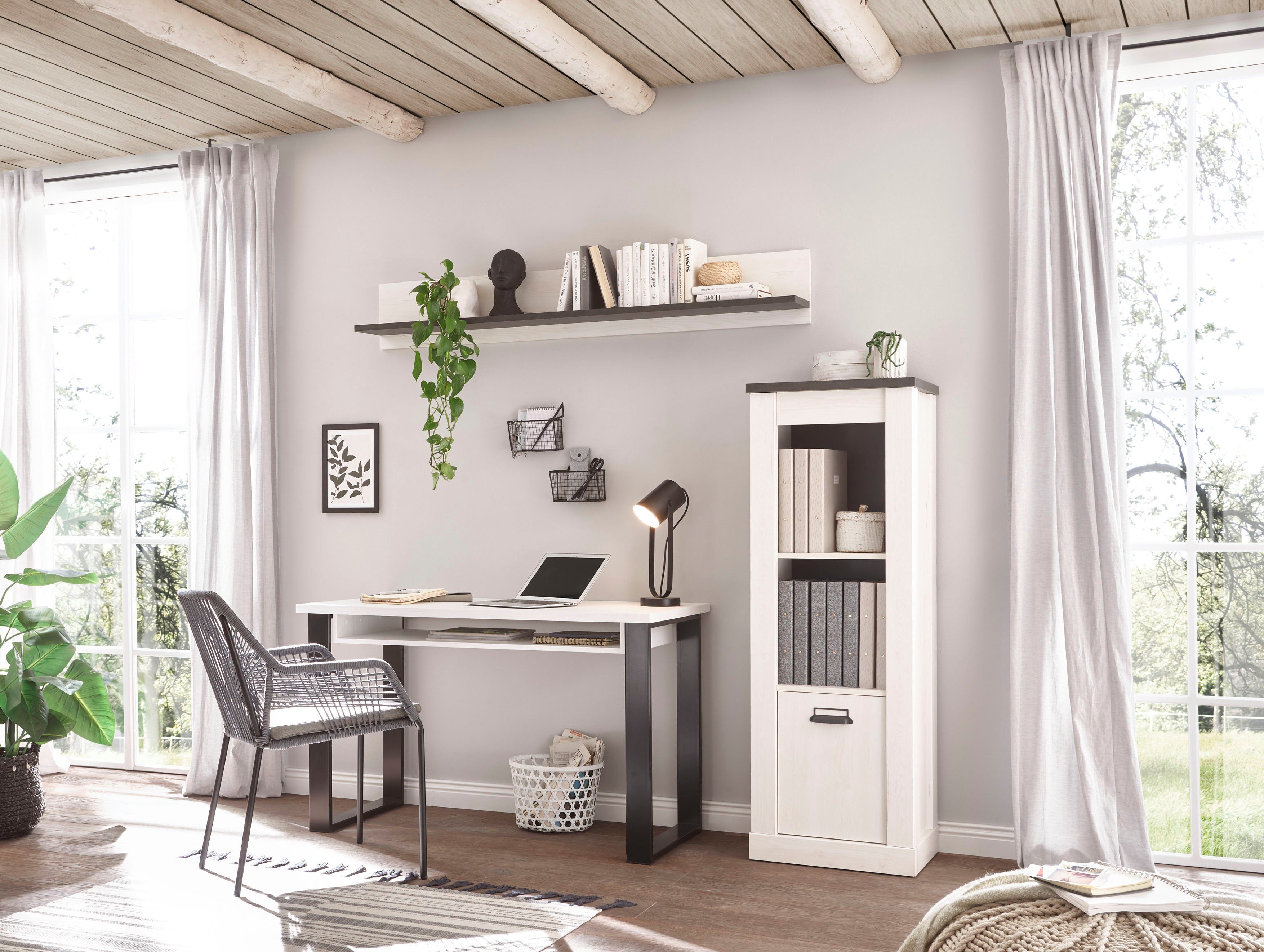 Home affaire Bureau Sherwood Computerbureau in industrieel ontwerp, breedte 125 cm