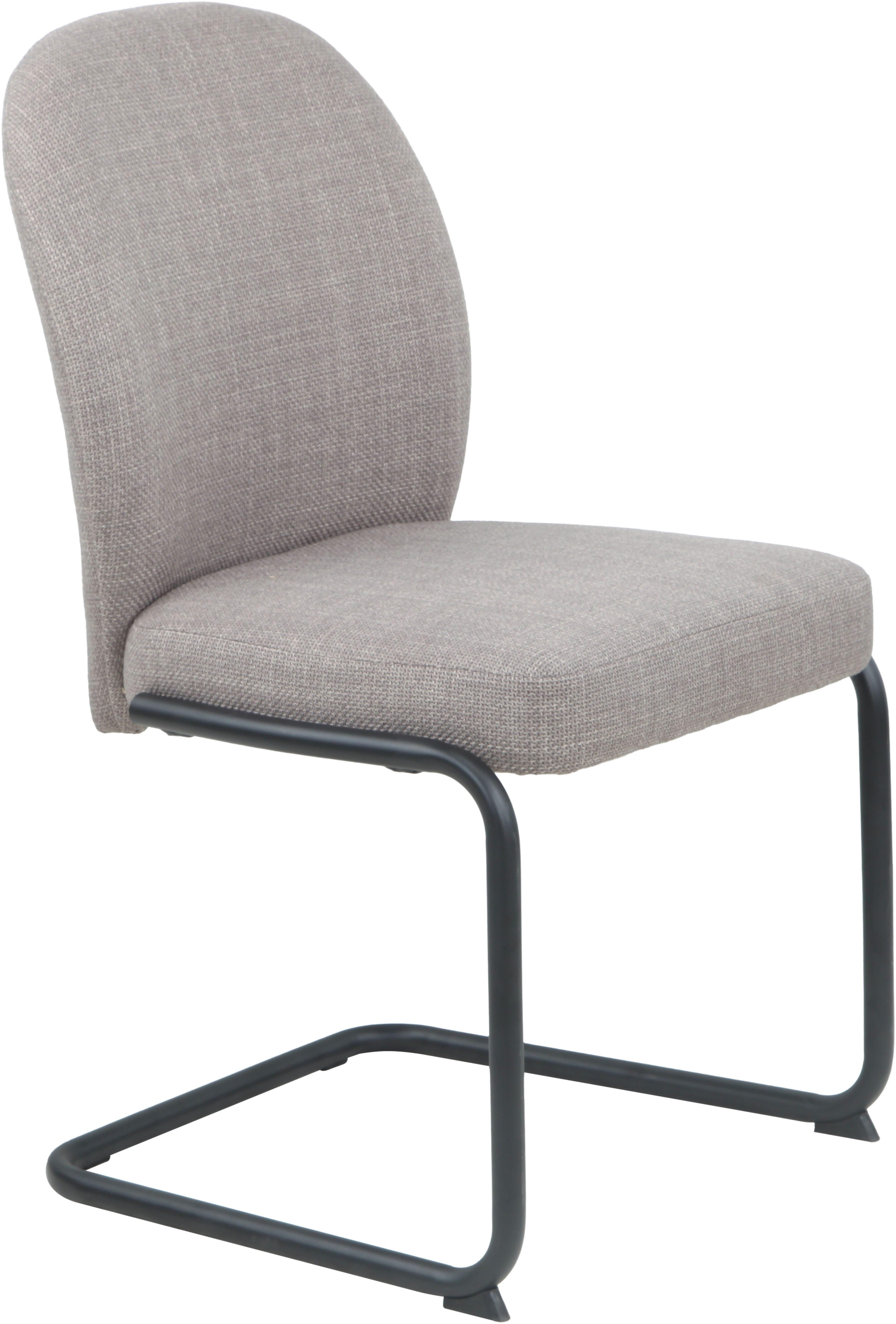 HELA Vrijdragende stoel KAREN Eetkamerstoel, ronde buisconstructie, gestoffeerd, geweven stof, schommelstoel (set, 2 stuks)
