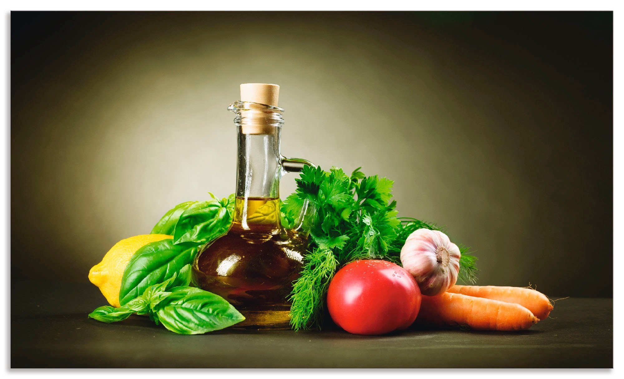 Artland Keukenwand Gezonde groente en specerijen zelfklevend in vele maten - spatscherm keuken achter kookplaat en spoelbak als wandbescherming tegen vet, water en vuil - achterwan