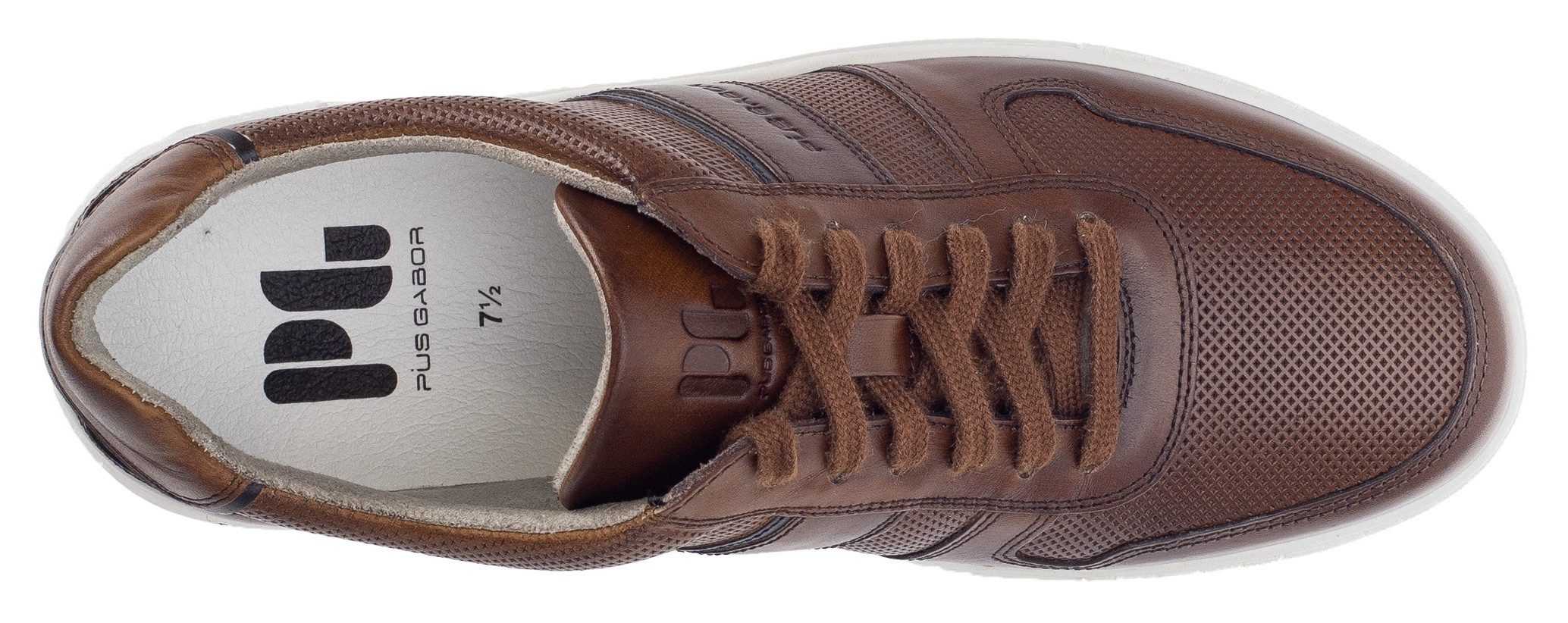 Pius Gabor Sneakers , vrijetijdsschoen, lage schoen, veterschoen met contrastafwerking, breedte g