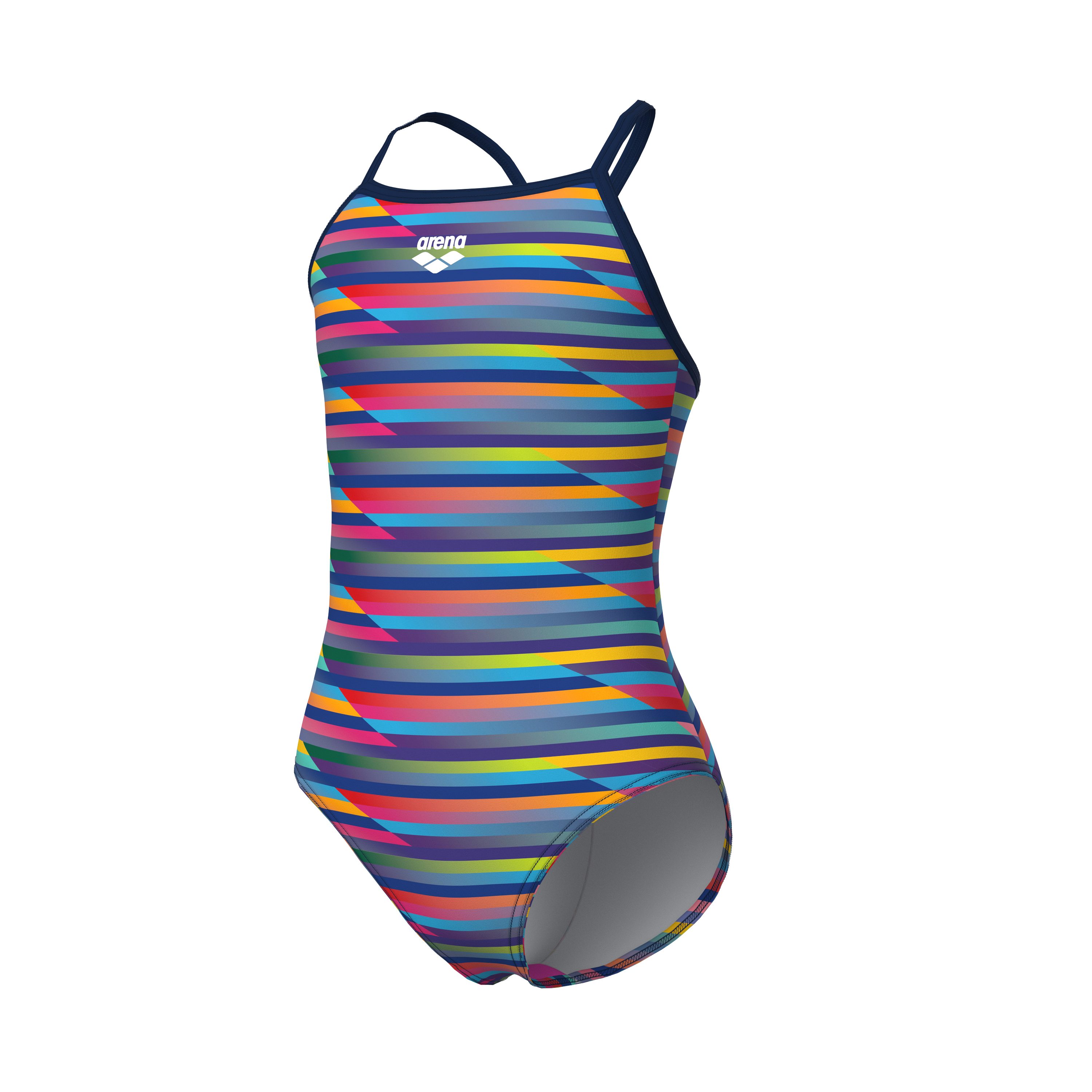 Arena Badpak Performance meisjes racing stripe light drop rug zwempak