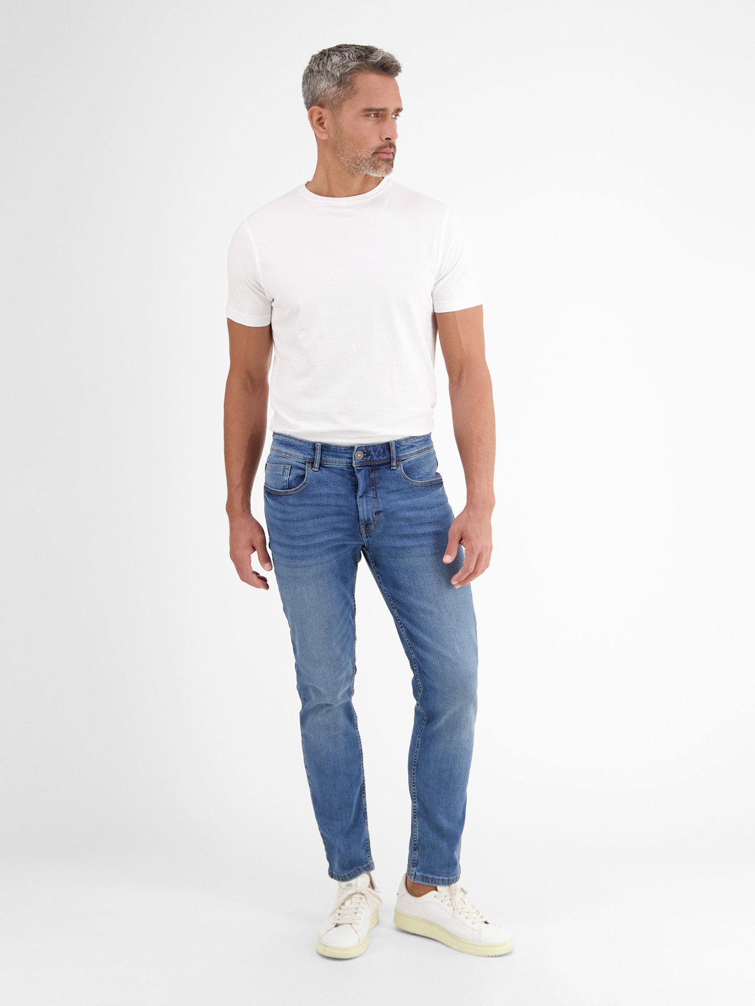 Lerros Relaxbroek LERROS BAXTER 5-Pocket-denim, RELAXED FIT, effen