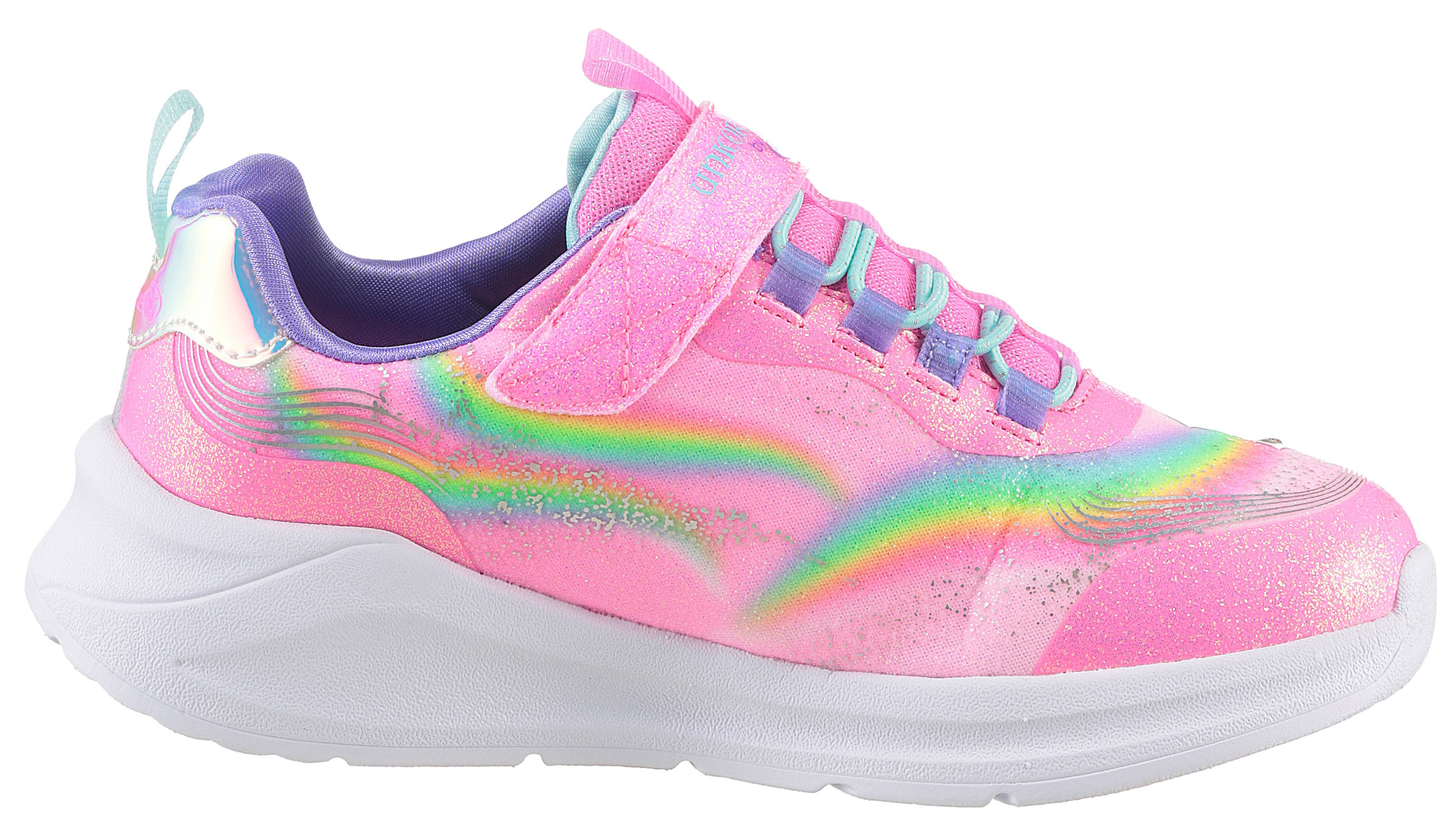 Skechers Kids Sneakers UNICORN CHASER , glitter-blink schoen om in te glijden, maat sjabloon om te downloaden