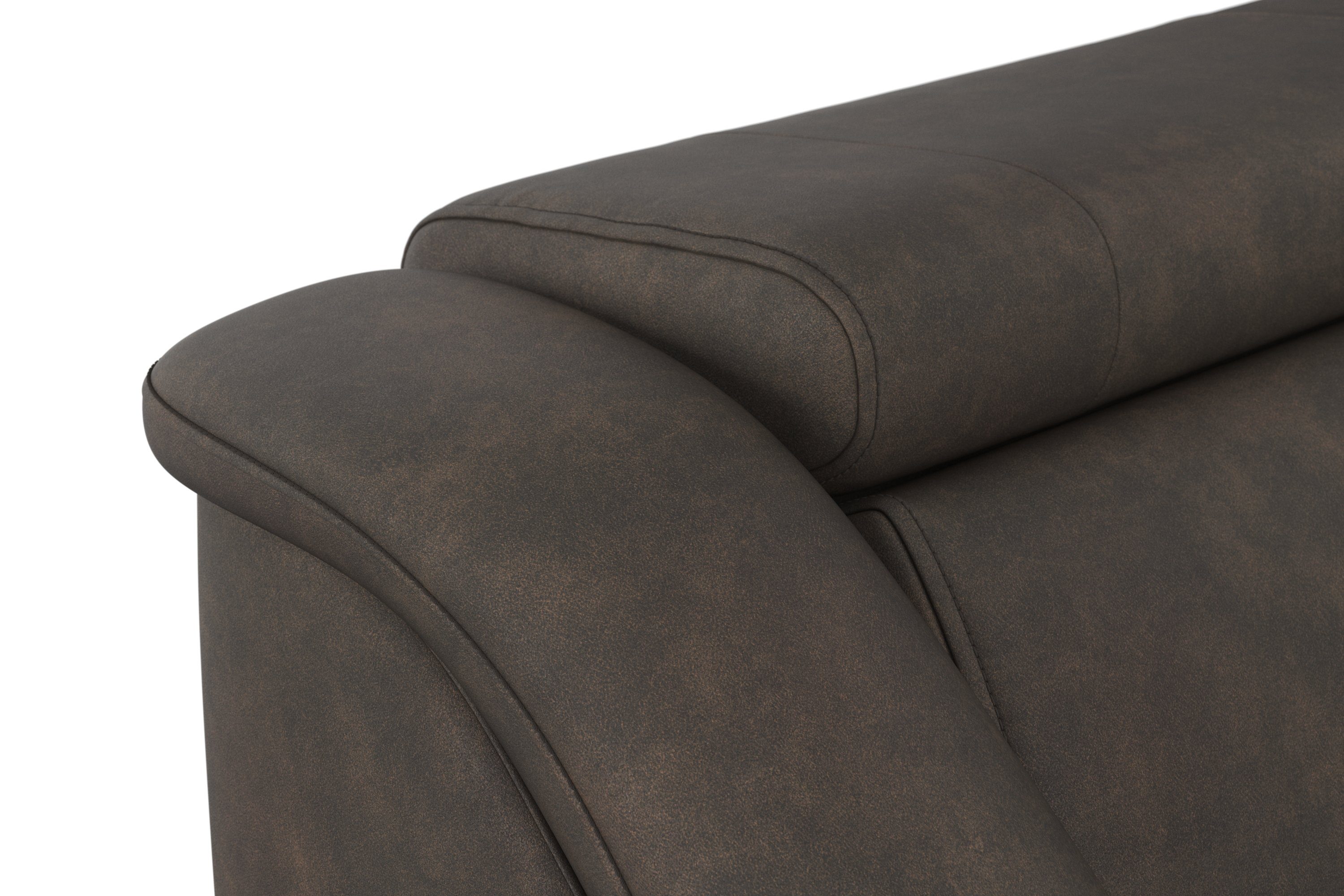 sit&more Hoekbank Freetown L-vorm met verstelbare hoofdsteun en comfortabele binnenvering