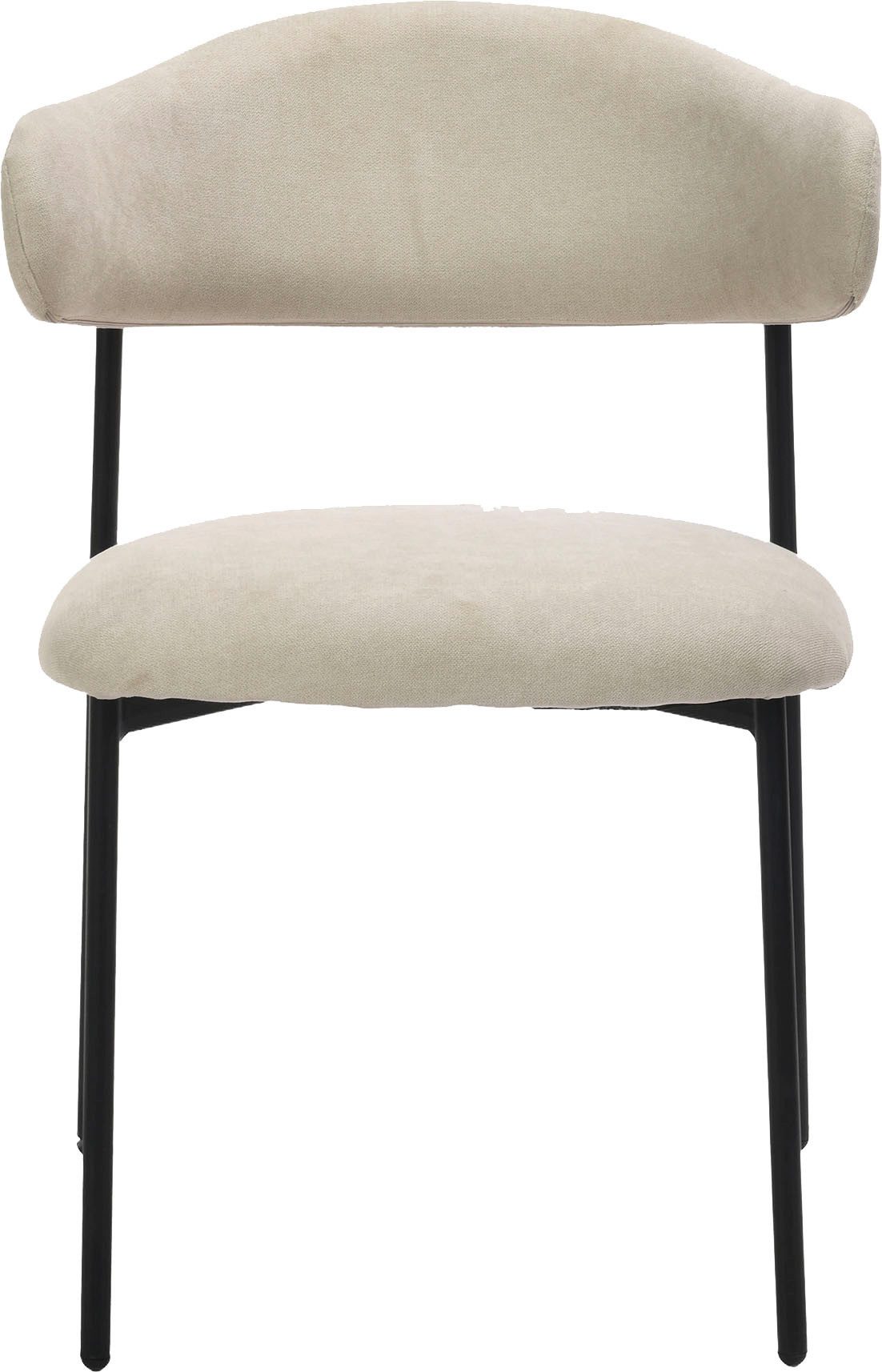 byLIVING Eetkamerstoel Jersey (2-stuks set) Frame van metaal zwart, keukenstoel, geweven stofbekleding, diverse kleuren (set)