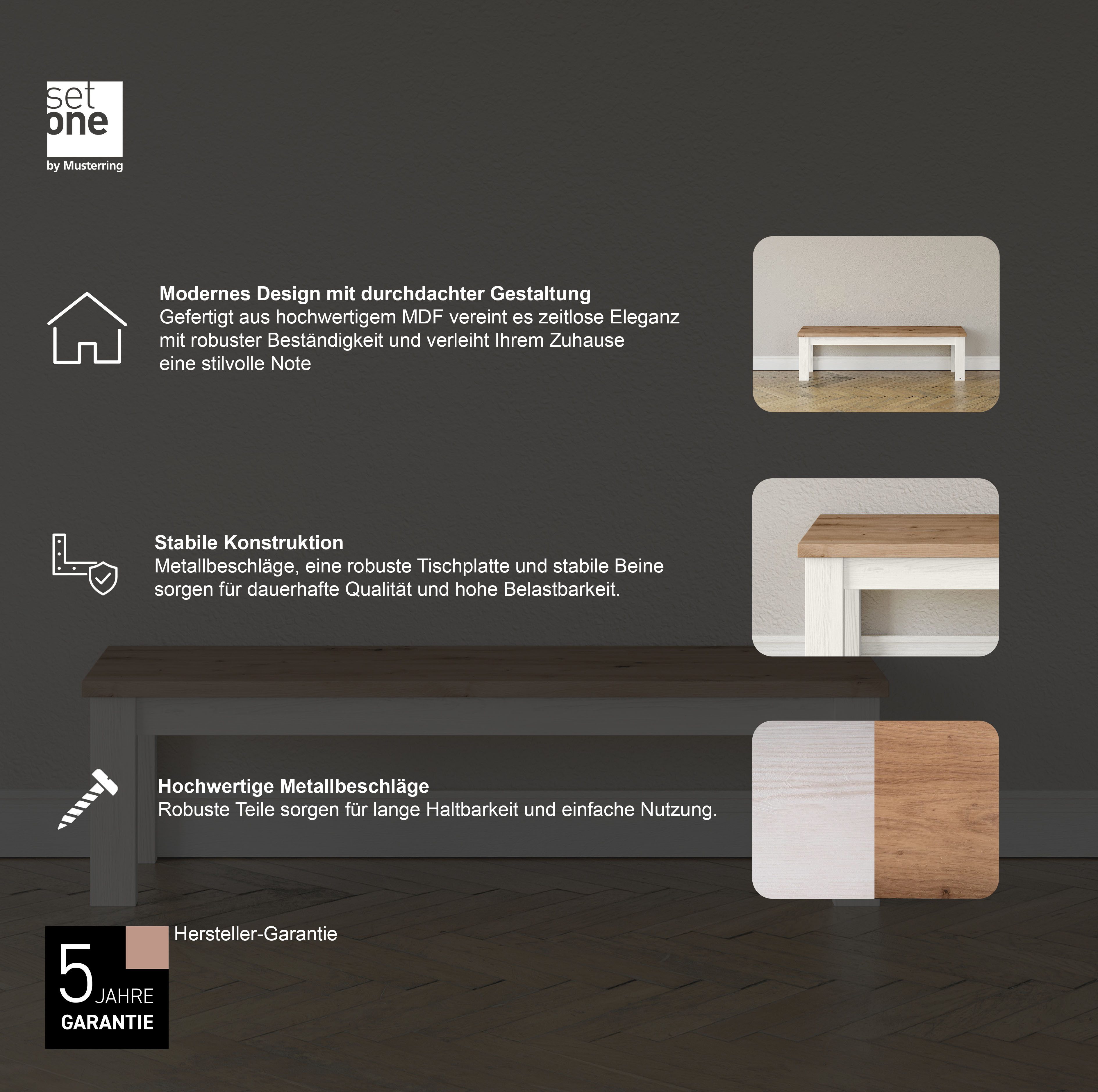 set one by Musterring Zitbank York Type 61, in 3 kleurvarianten, Landhuisstijl, Breedte 160 cm