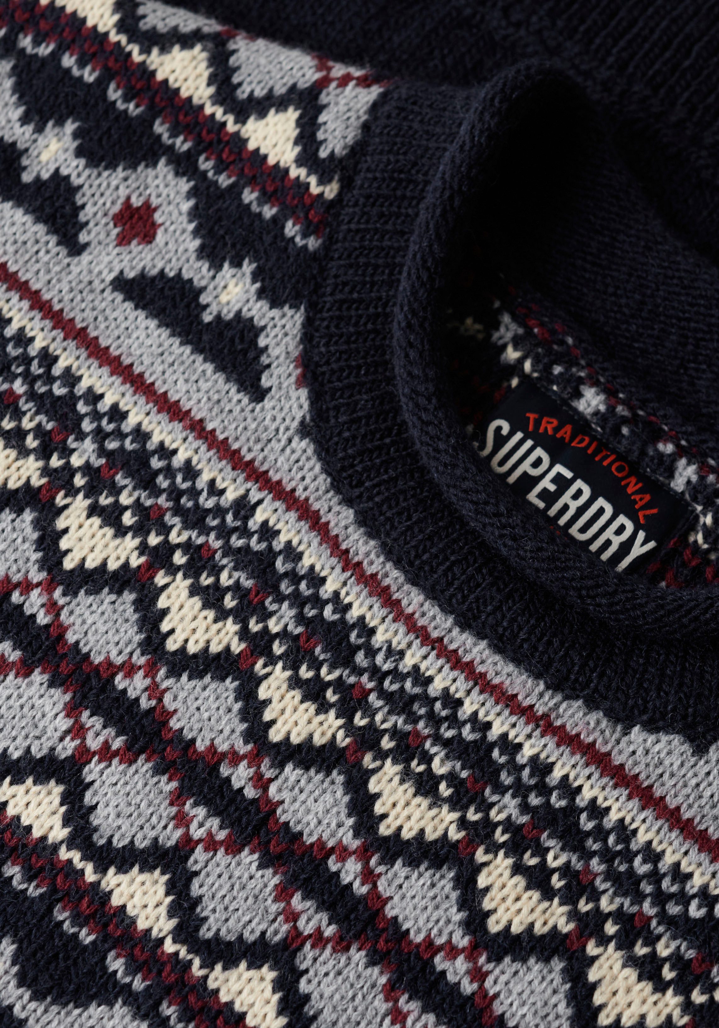 Superdry Trui met ronde hals FAIRISLE KNIT CREW JUMPER