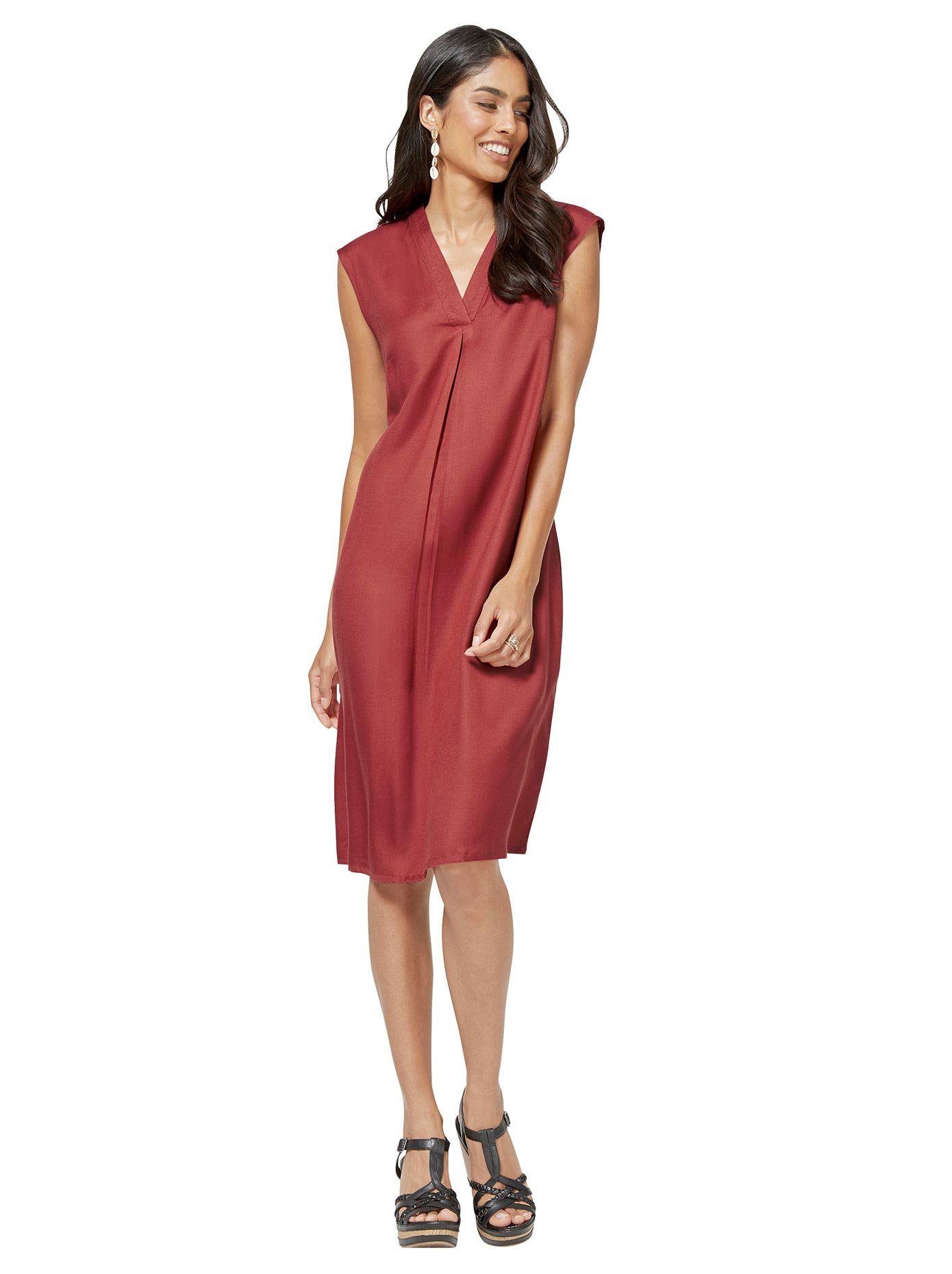 classic inspirationen jurk in overgooiermodel jurk rood