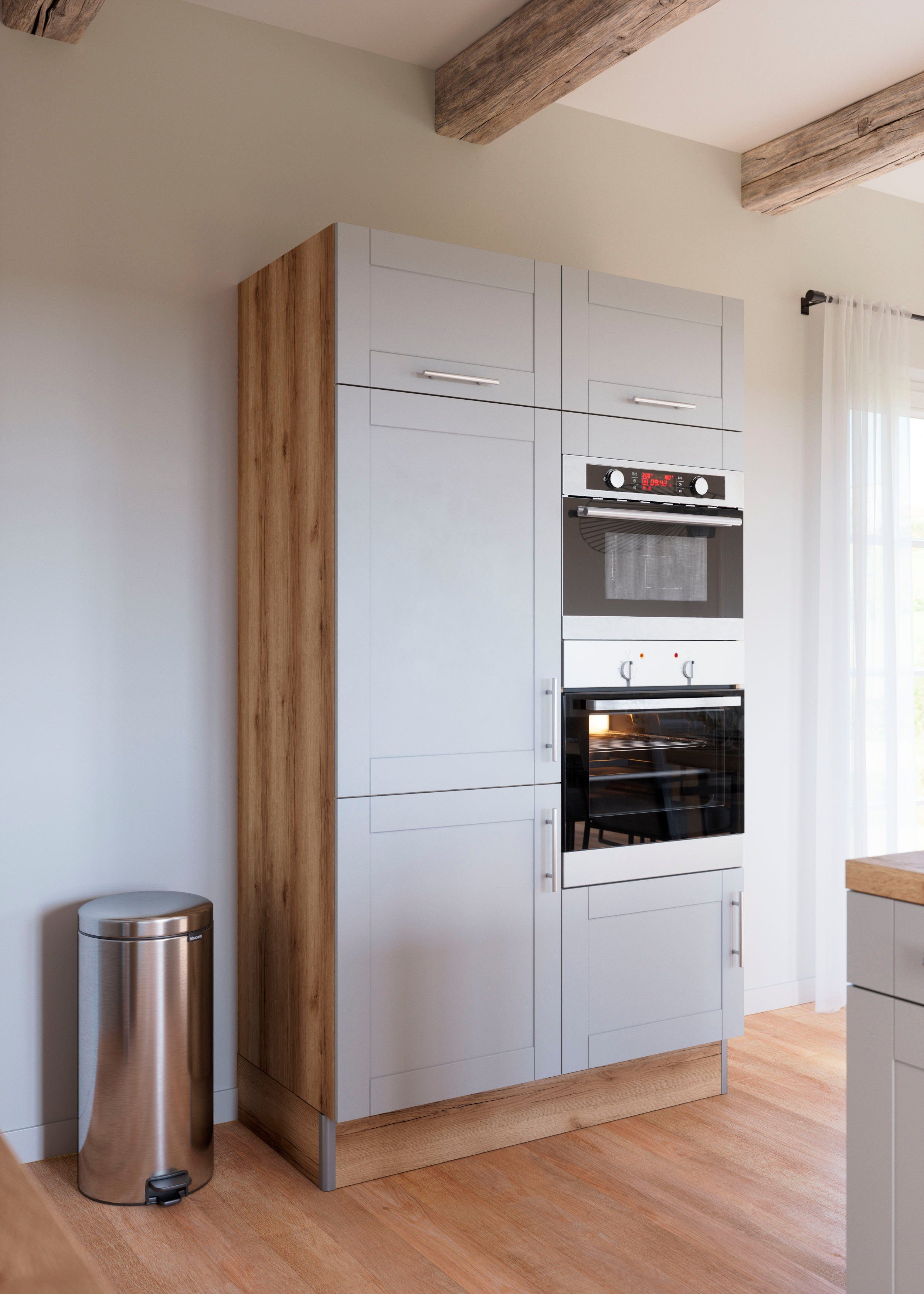 Kochstation Keuken KS-Ahus, Hoge kastmodule Breedte 120 cm, optioneel met elektrische apparaten, softclose functie