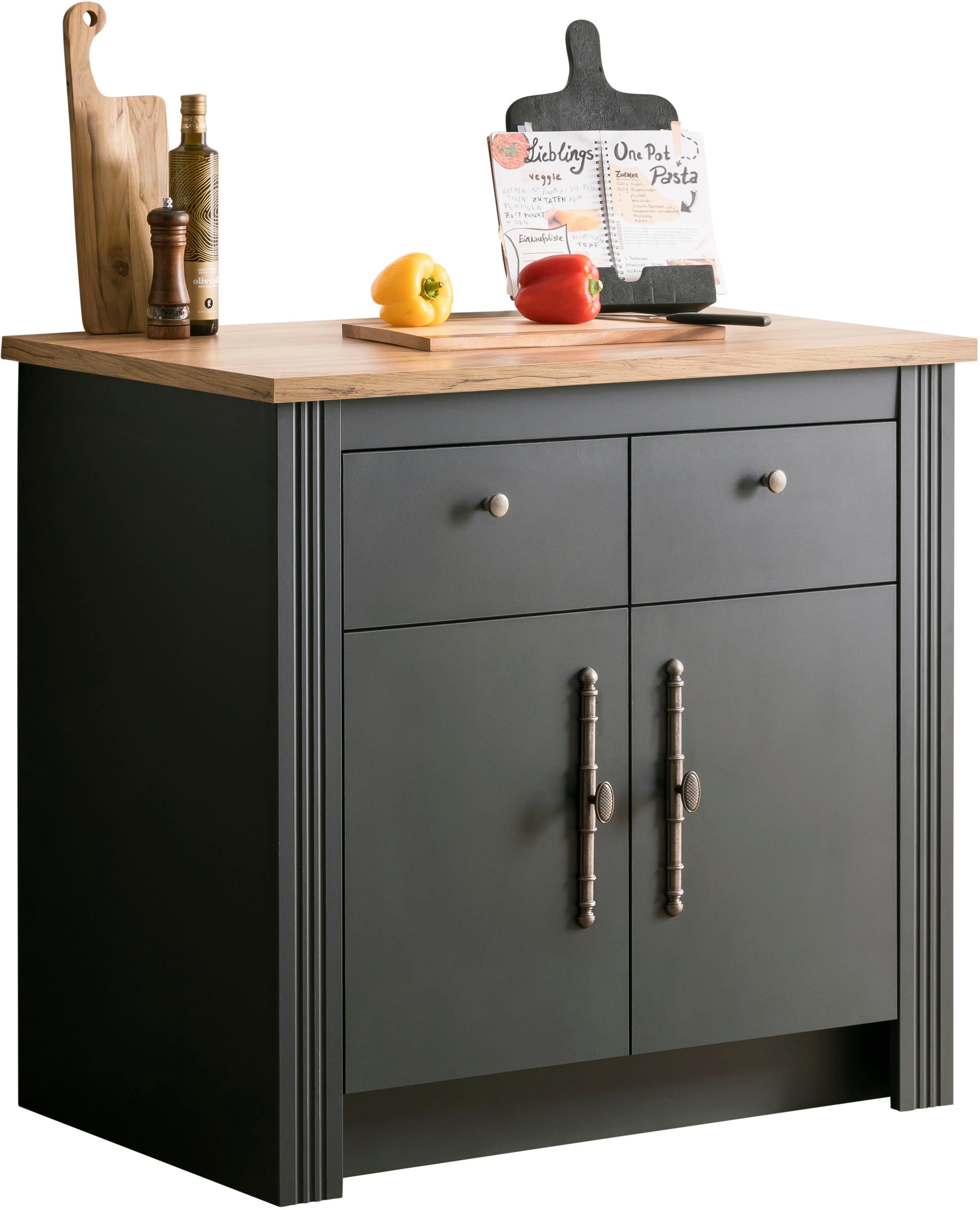 Kochstation Onderkast KS-Westminster in romantische landelijke stijl, breedte 100 cm, exclusief by otto