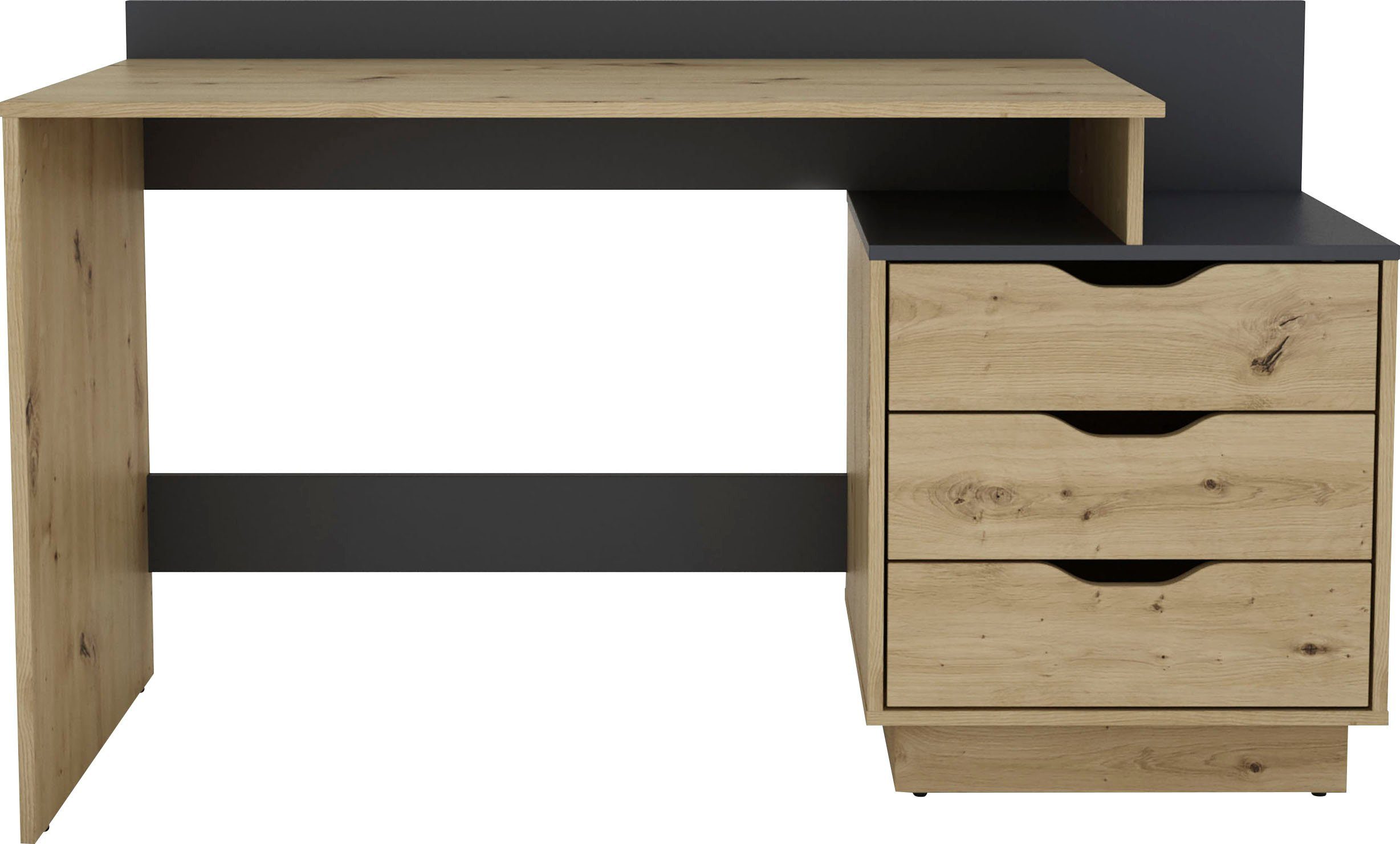 byLIVING Bureau Bern, modern pc-bureau met veel bergruimte, breedte 138 cm, rechts of links te monteren