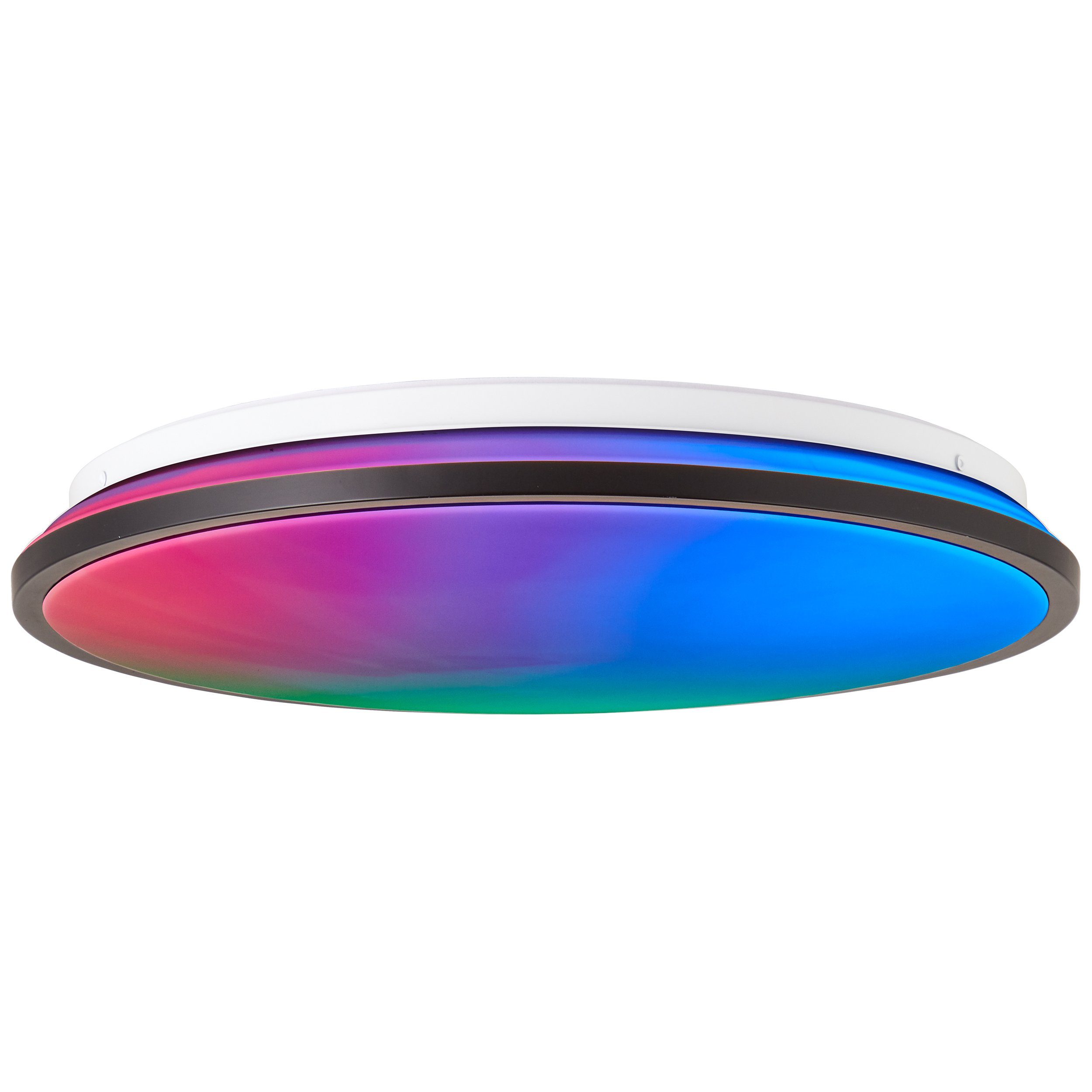 Brilliant Leuchten Led-plafondlamp Heida 2500 lm, ø 40 cm, metaal/kunststof, zwart