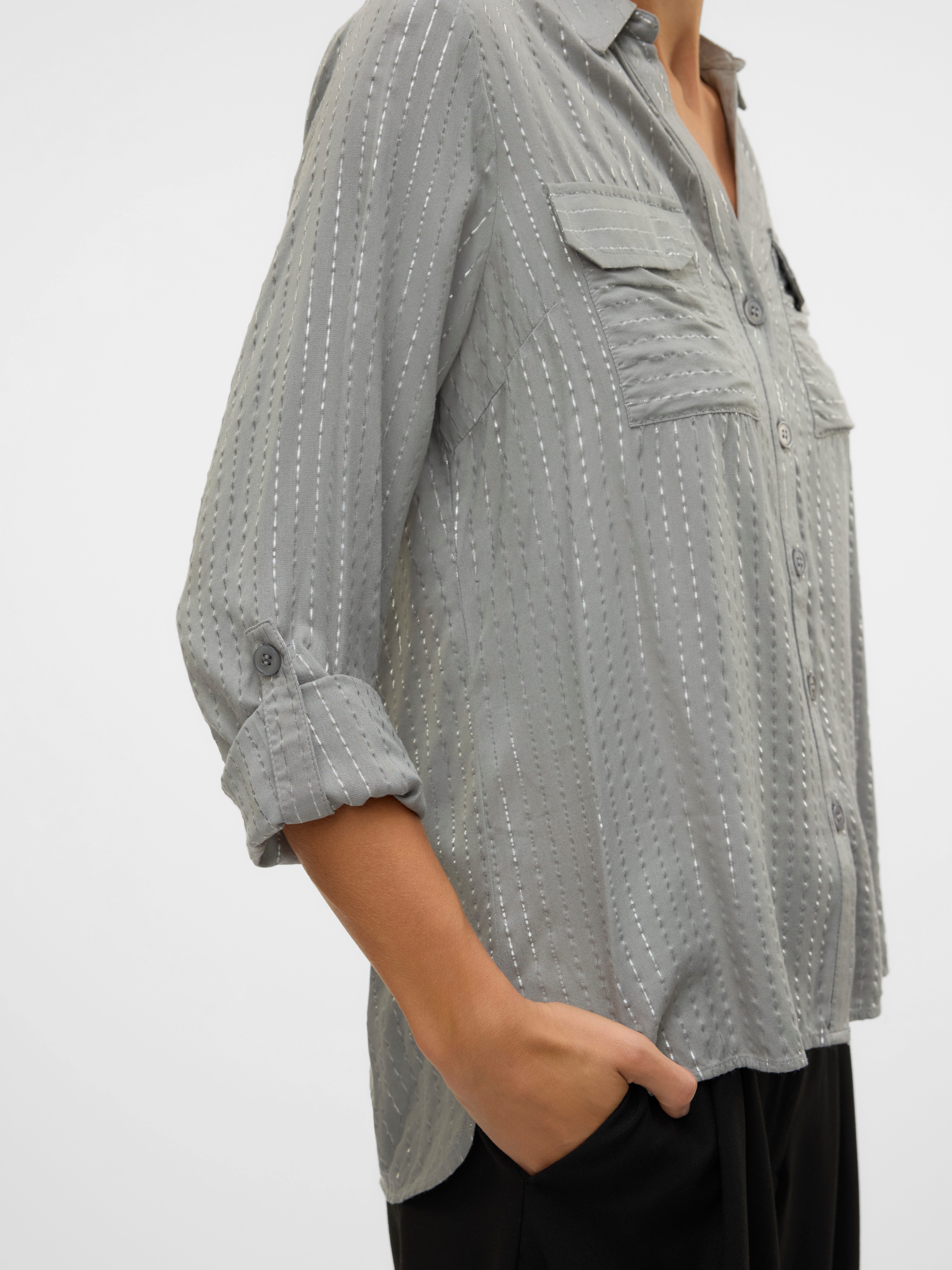 Vero Moda Overhemdblouse VMBUMPY LS GLITTER SHIRT WVN GA NOOS