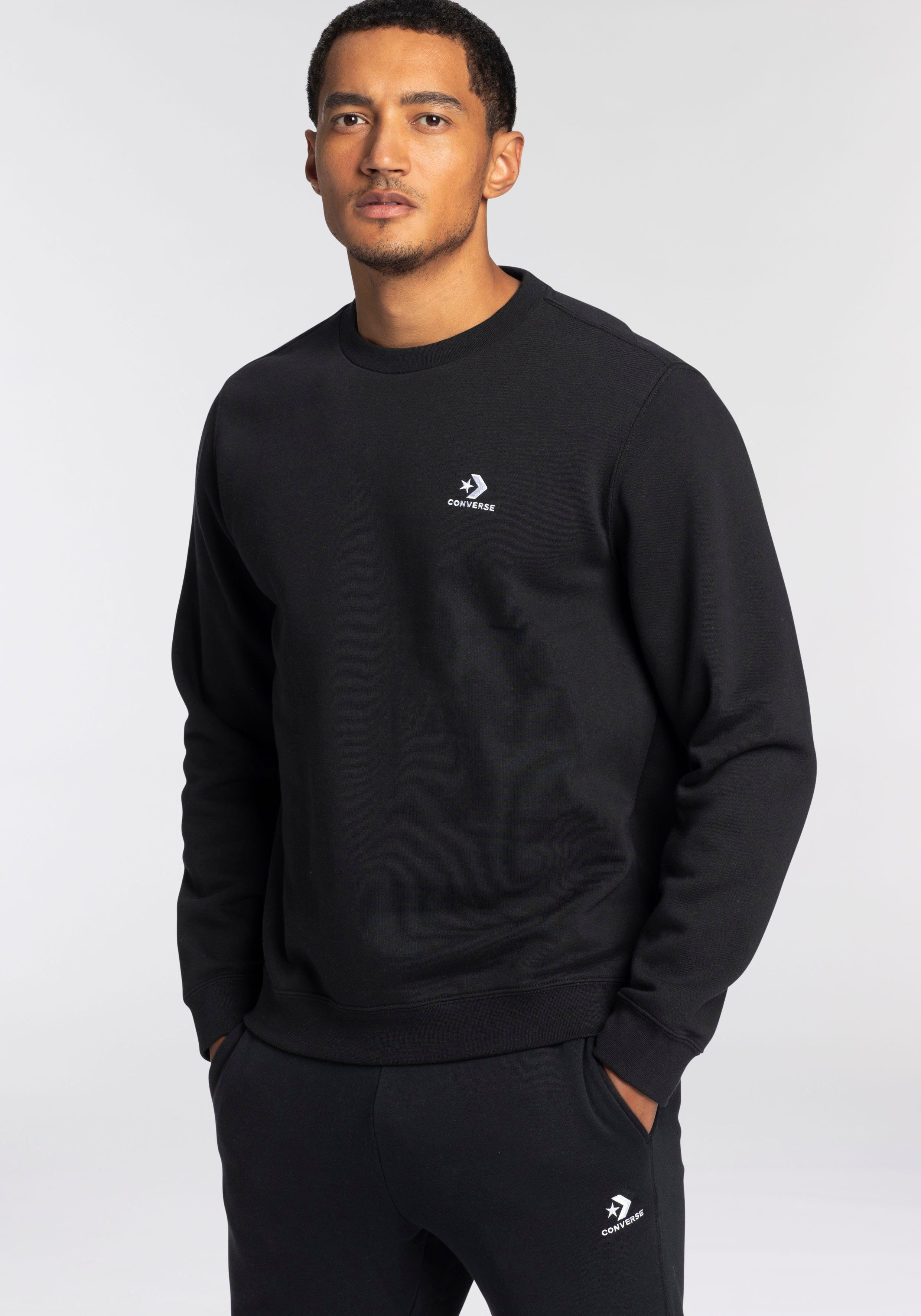 Converse Sweatshirt GO-TO EMBROIDERED STAR CHEVRON BRUSHED BACK FLEECE CREW SWEATSHIRT