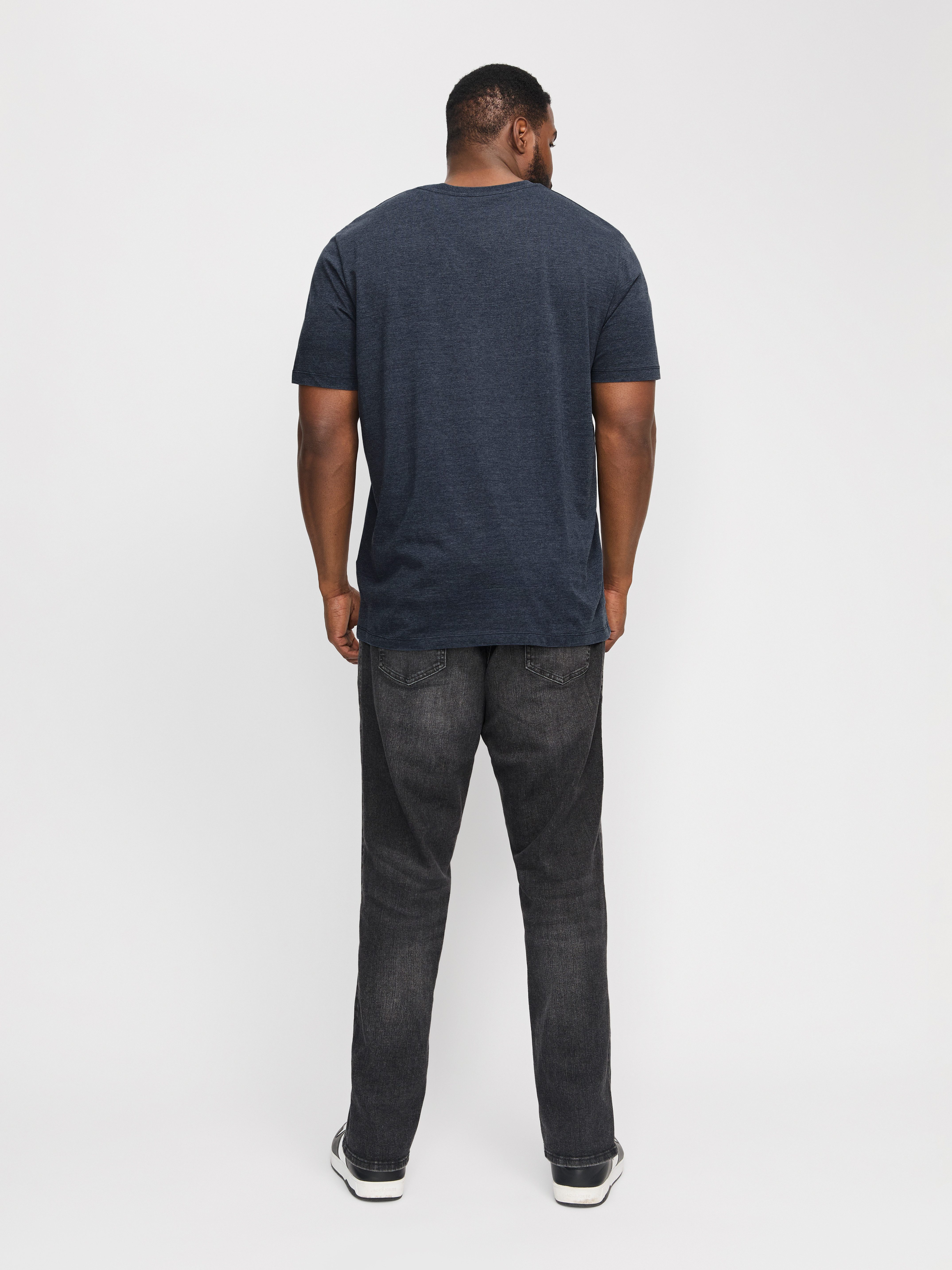 Jack & Jones PlusSize Shirt met ronde hals JJEORGANIC MEL TEE SS O-NECK NOOS PLS