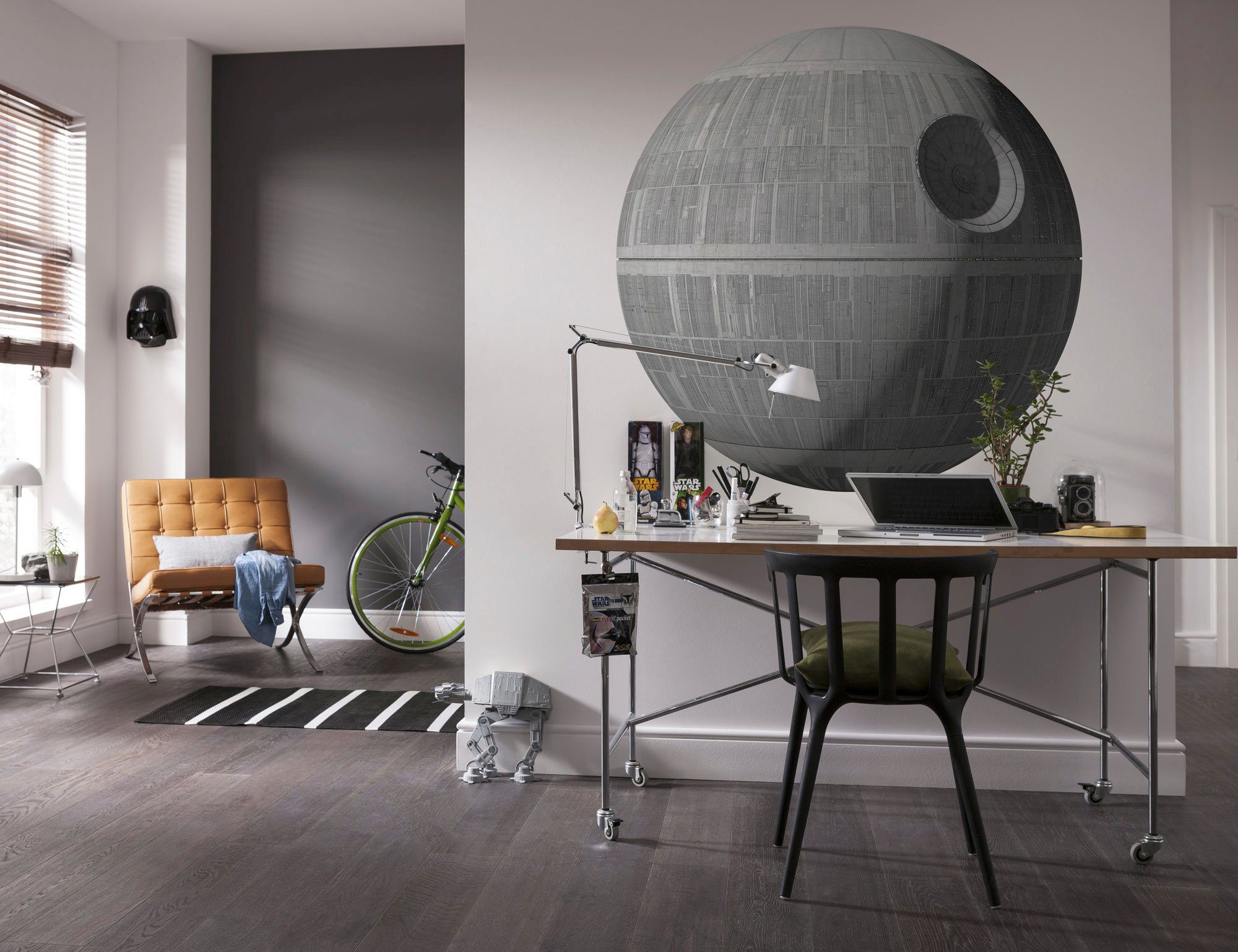Komar Vliesbehang Zelfklevend vlies - Star Wars XXL Death Star - Afmeting 127 x 127 cm (1 stuk)
