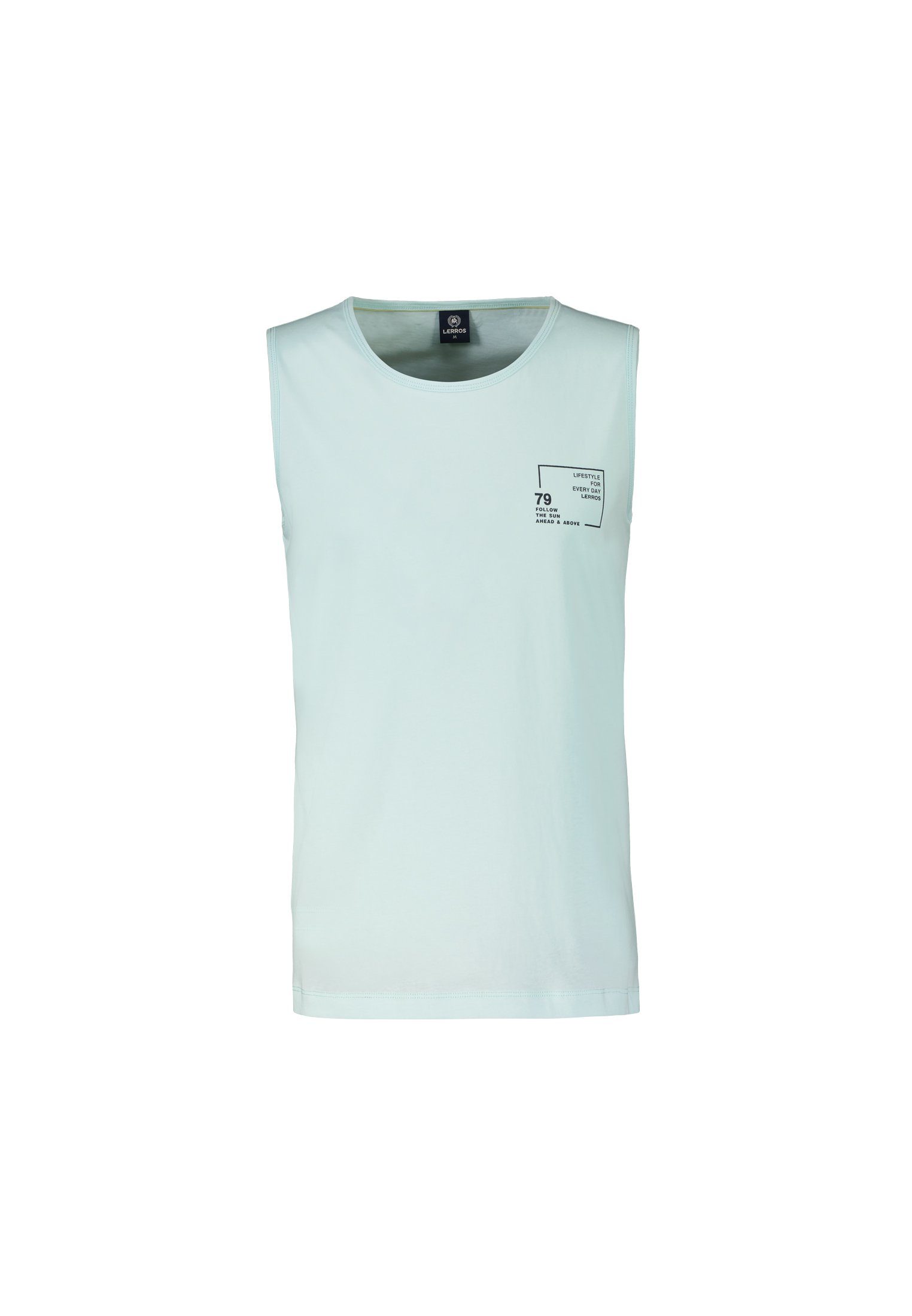 Lerros Muscle-shirt LERROS tanktop met borstprint heren t-shirts maat 5XL blauw
