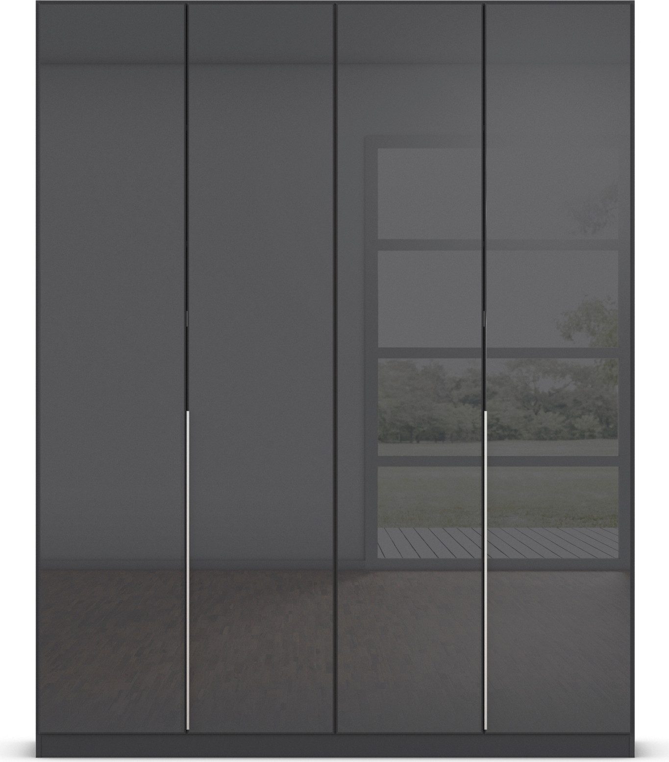 rauch Draaideurkast Kledingkasten kast garderobe AGORDO met glazen front doordachte binnenuitrusting, in 6 breedtes en 2 hoogtes made in germany