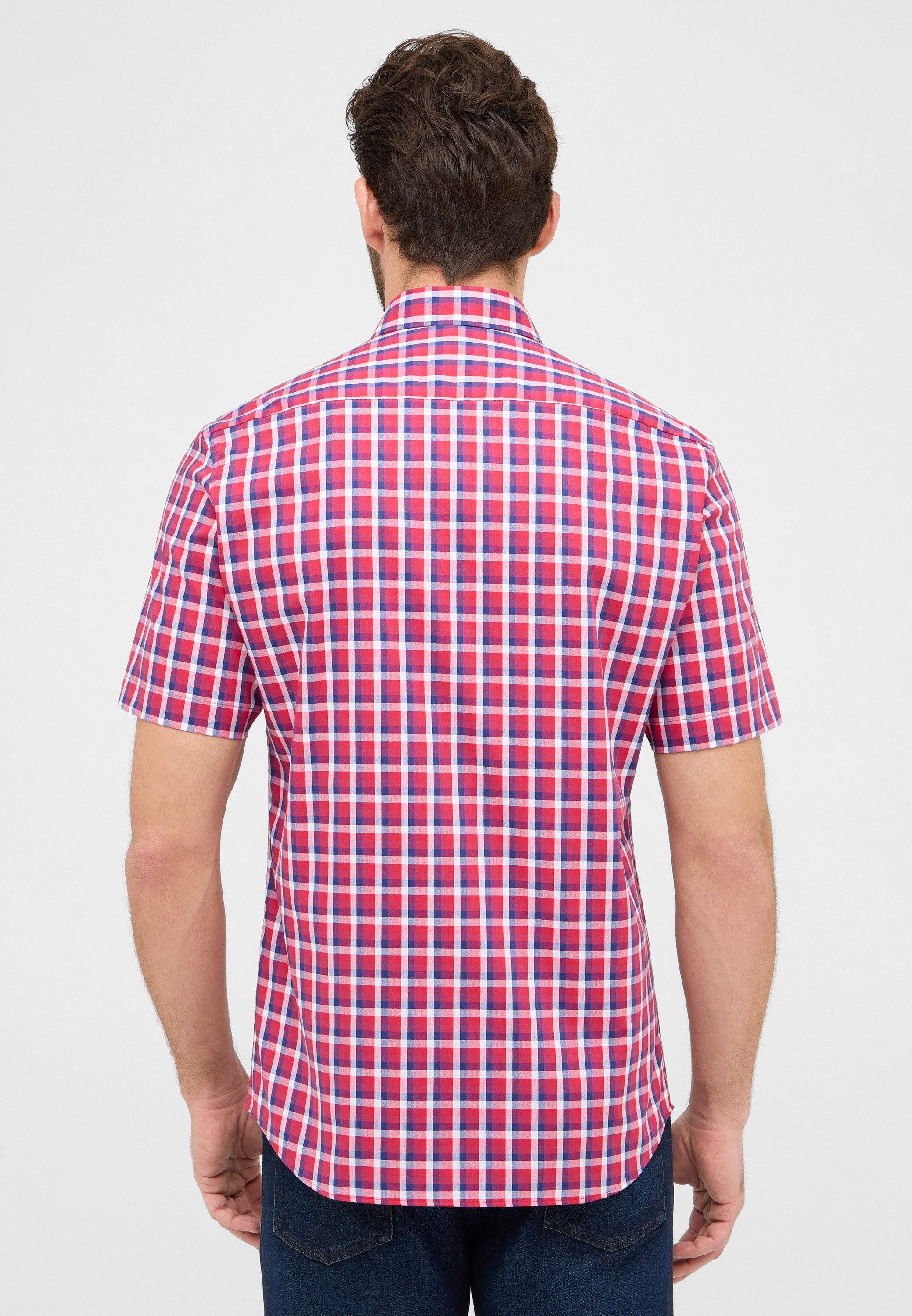 Eterna Overhemd met korte mouwen MODERN FIT NON IRON (strijkvrij)
