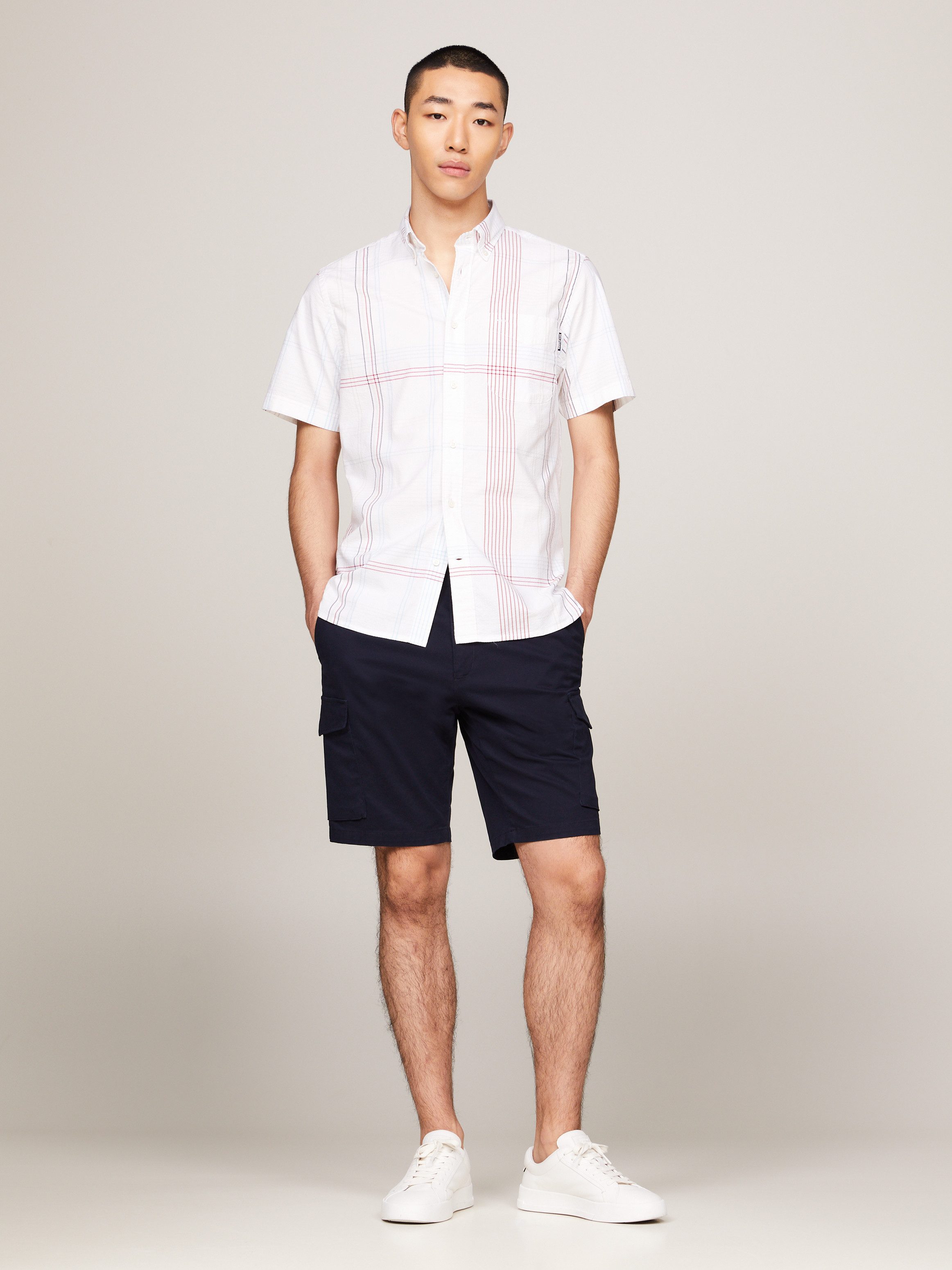 Tommy Hilfiger Overhemd met korte mouwen RWB LINE CHECK RF SHIRT S/S