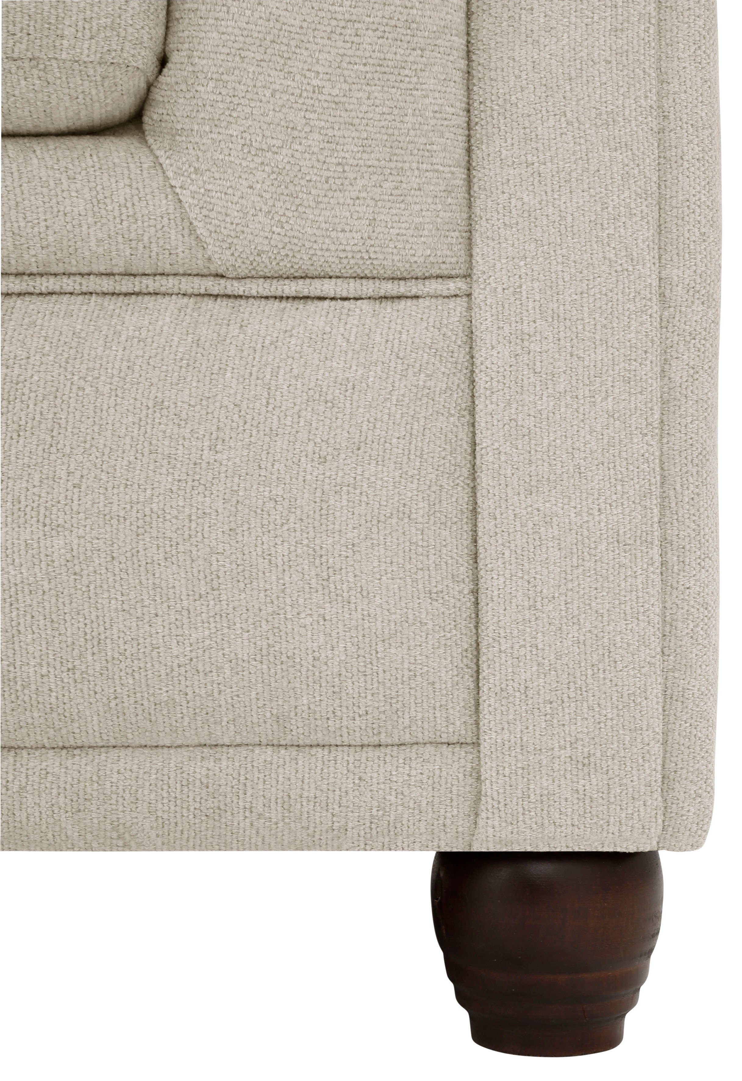 Home affaire Chesterfield-bank New Castle L-vorm hoogwaardige capitonnage in chesterfield-design, bxdxh: 255(171x72)