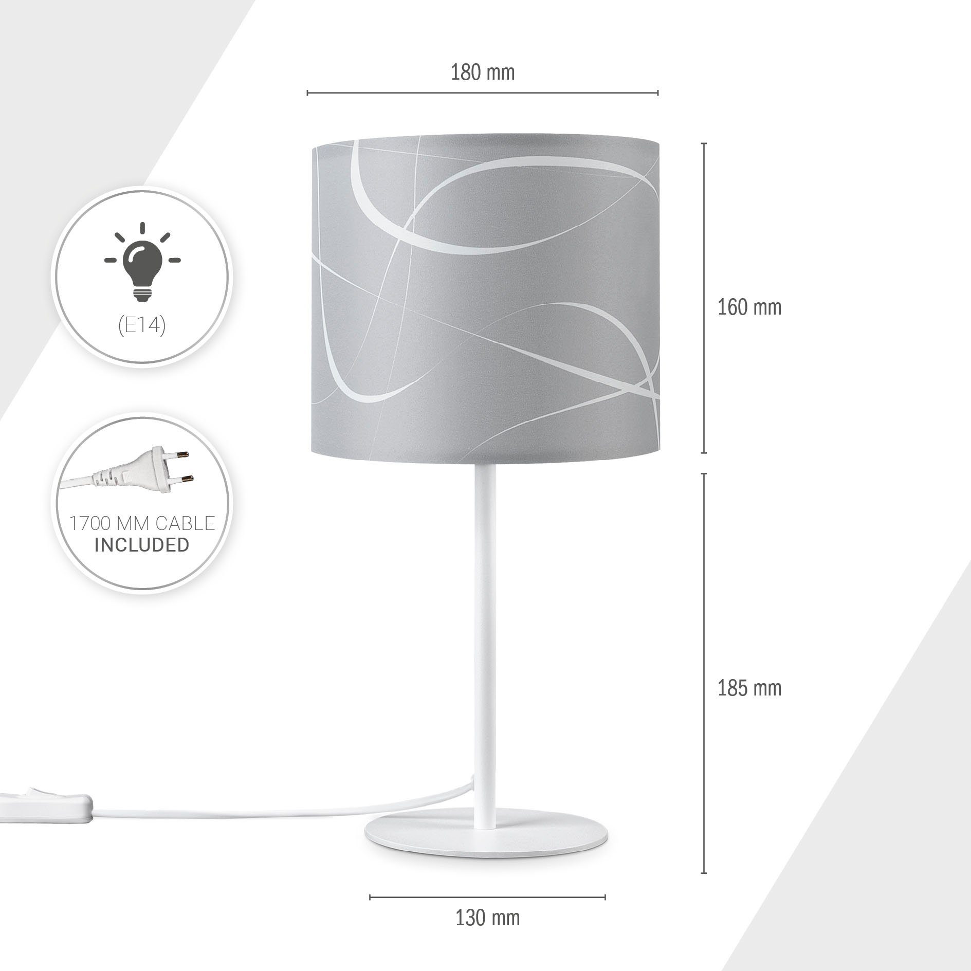 Paco Home Tafellamp Luca Tribal Retro nachtlamp met patroon E14 voor slaapkamer modern uni