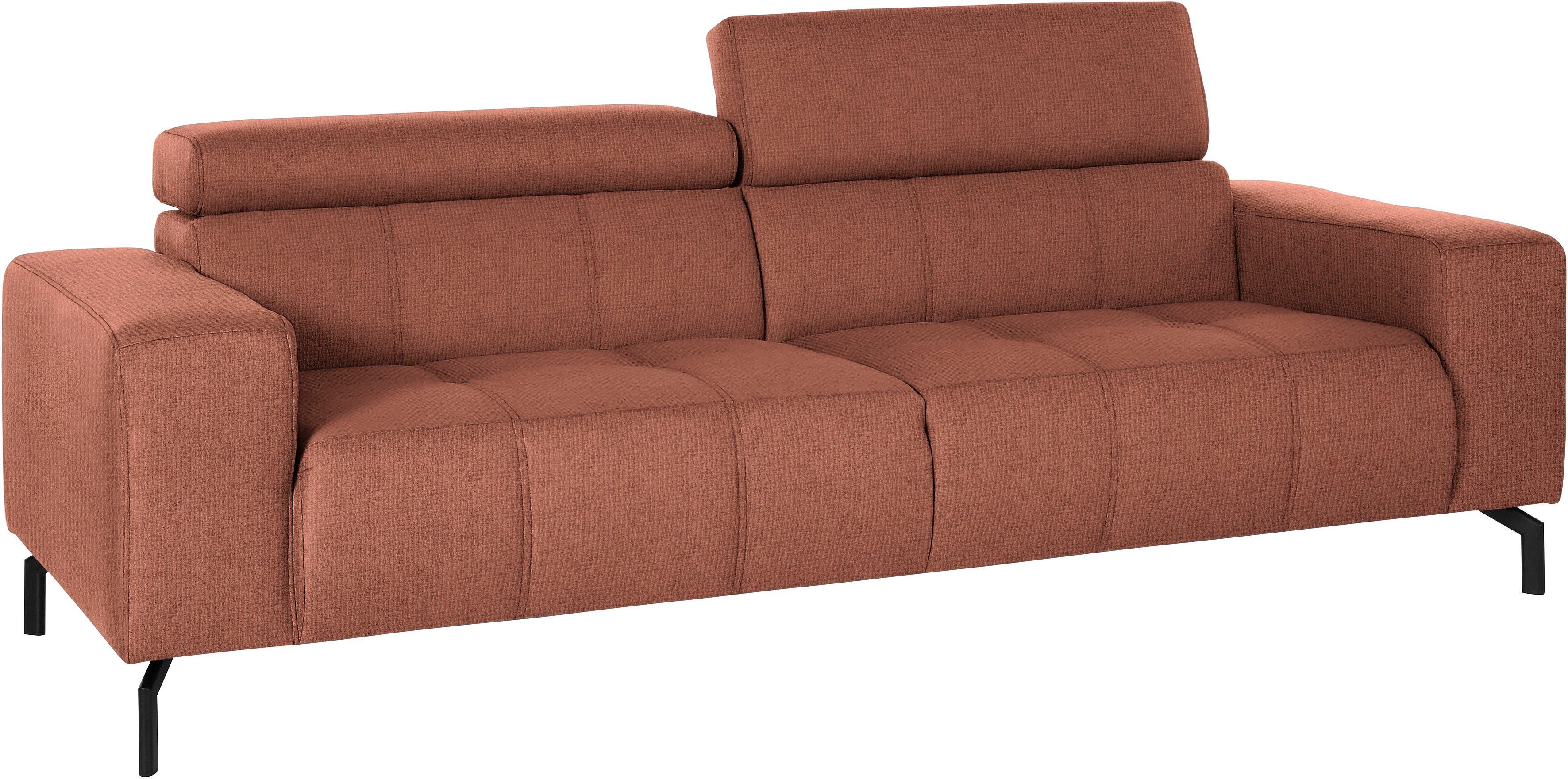 DOMO collection 2,5-zitsbank Cunelli tijdloos en elegant, moderne zitnaden als designelement,