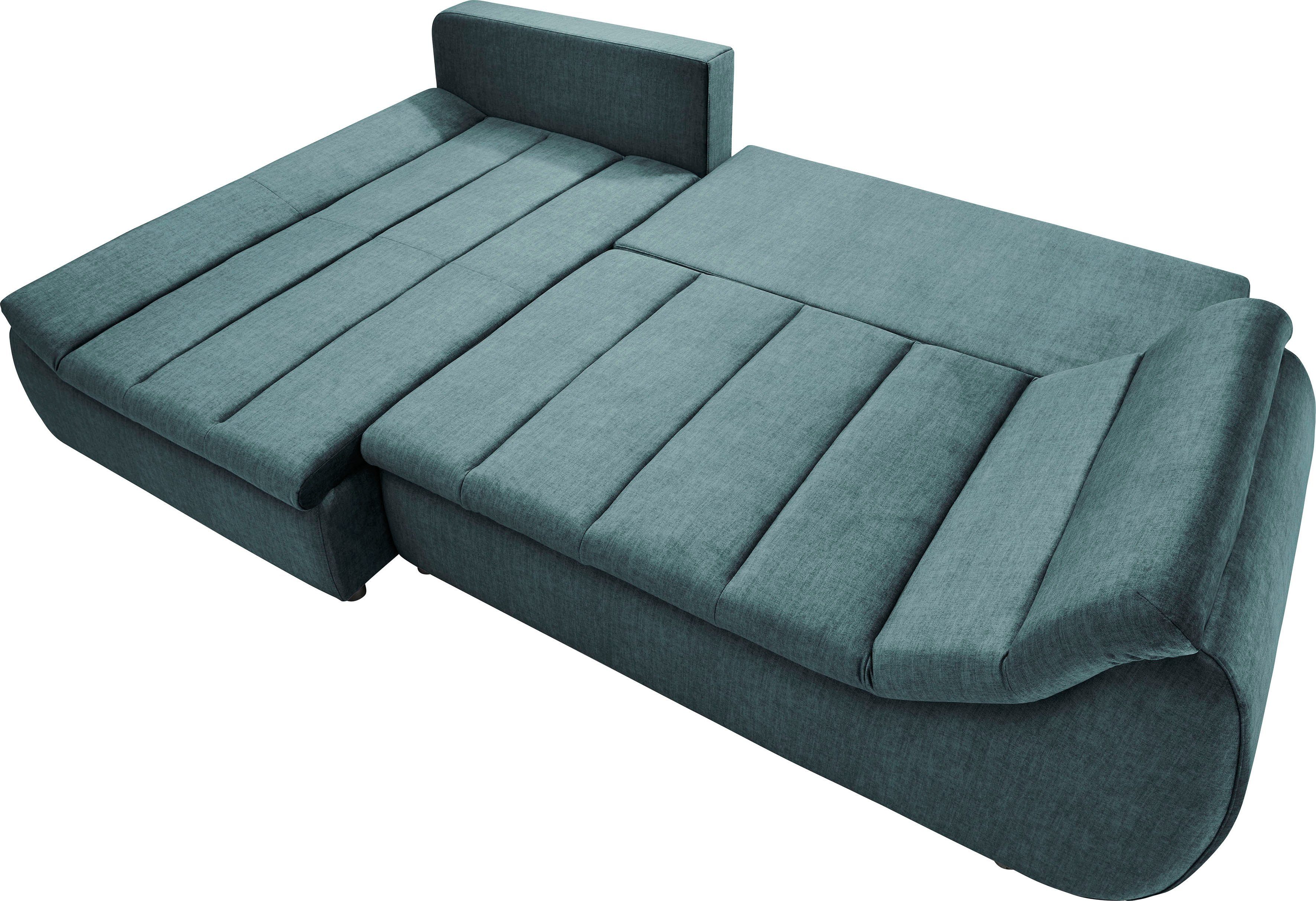 INOSIGN Hoekbank Imola elegant en modern, actuele stiksels in de zitting, comfortabel, L-vorm