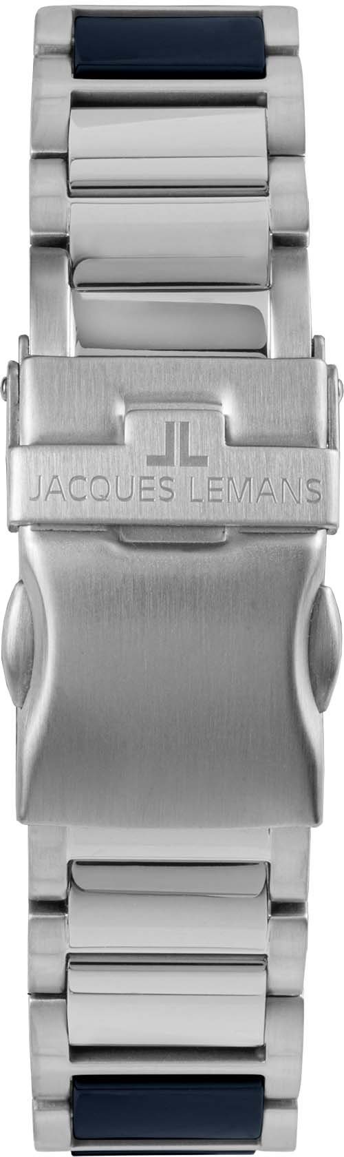 Jacques Lemans Keramisch horloge Liverpool, 42-12B Quartz horloge, armbanduhr, dameshorloge, datum, roestvrijstalen band, keramiek