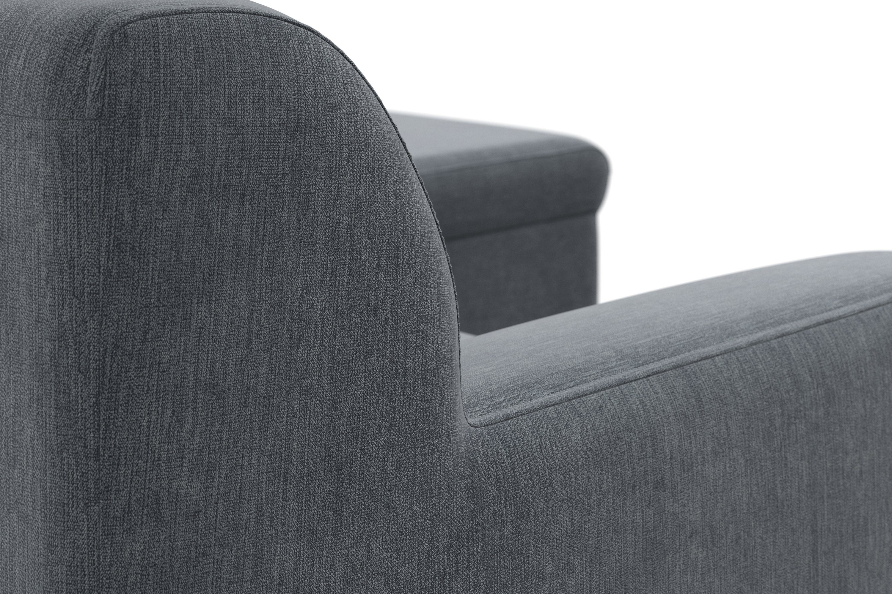 DOMO collection Hoekbank Topper L-vorm met ottomane, naar keuze met slaapfunctie