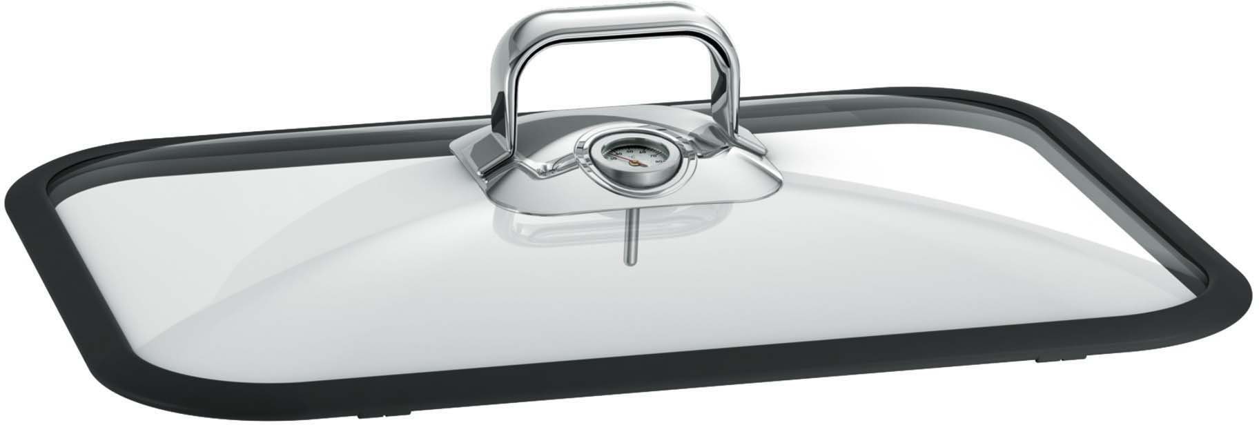 WMF Stoompan Vitalis braadpan met deksel verwijderbare thermometer, geschikt voor alle gangbare kookplaten
