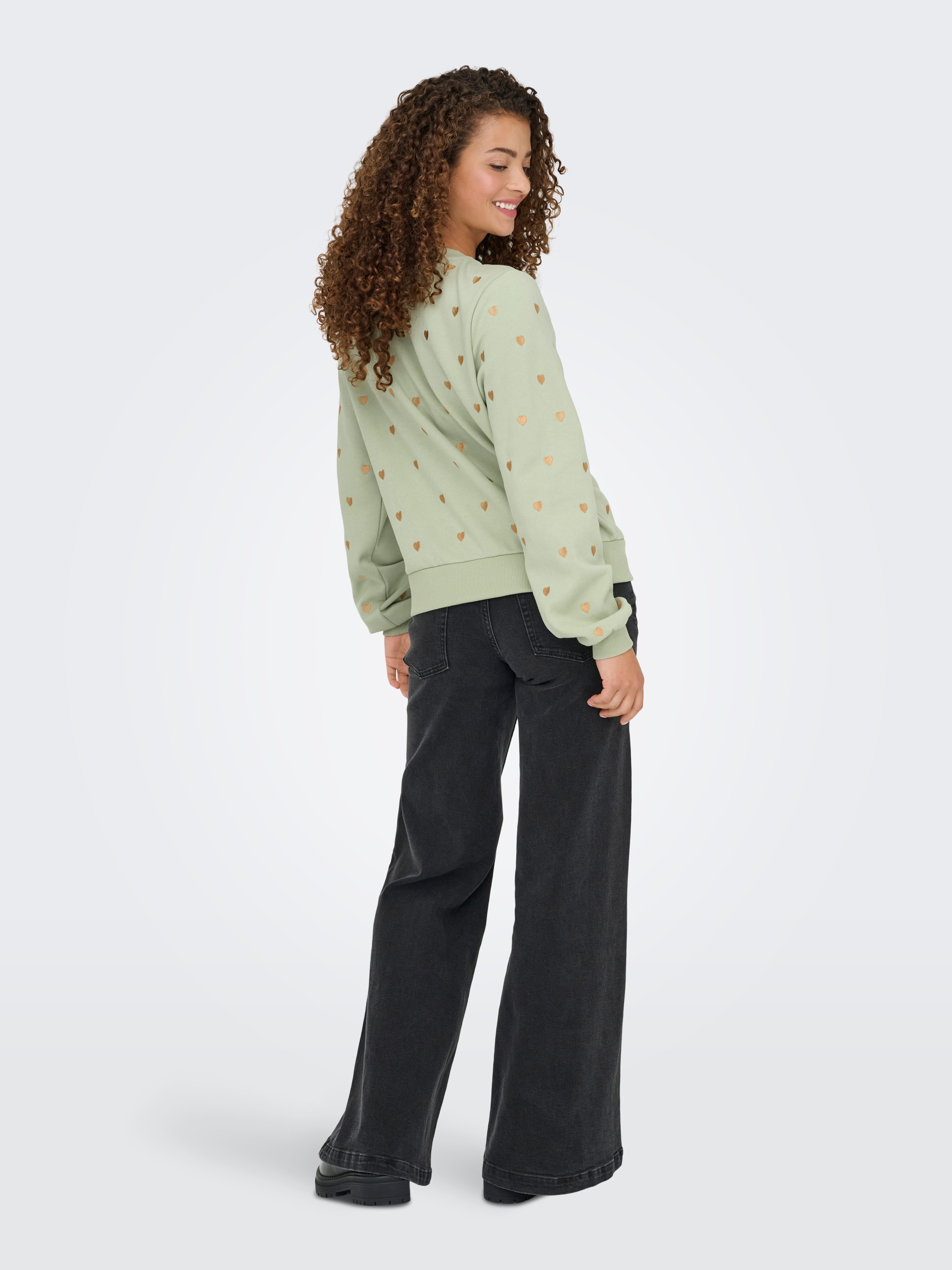 Only Sweatshirt ONLATIKA L/S O-NECK GLITTER EMB. BOX SWT