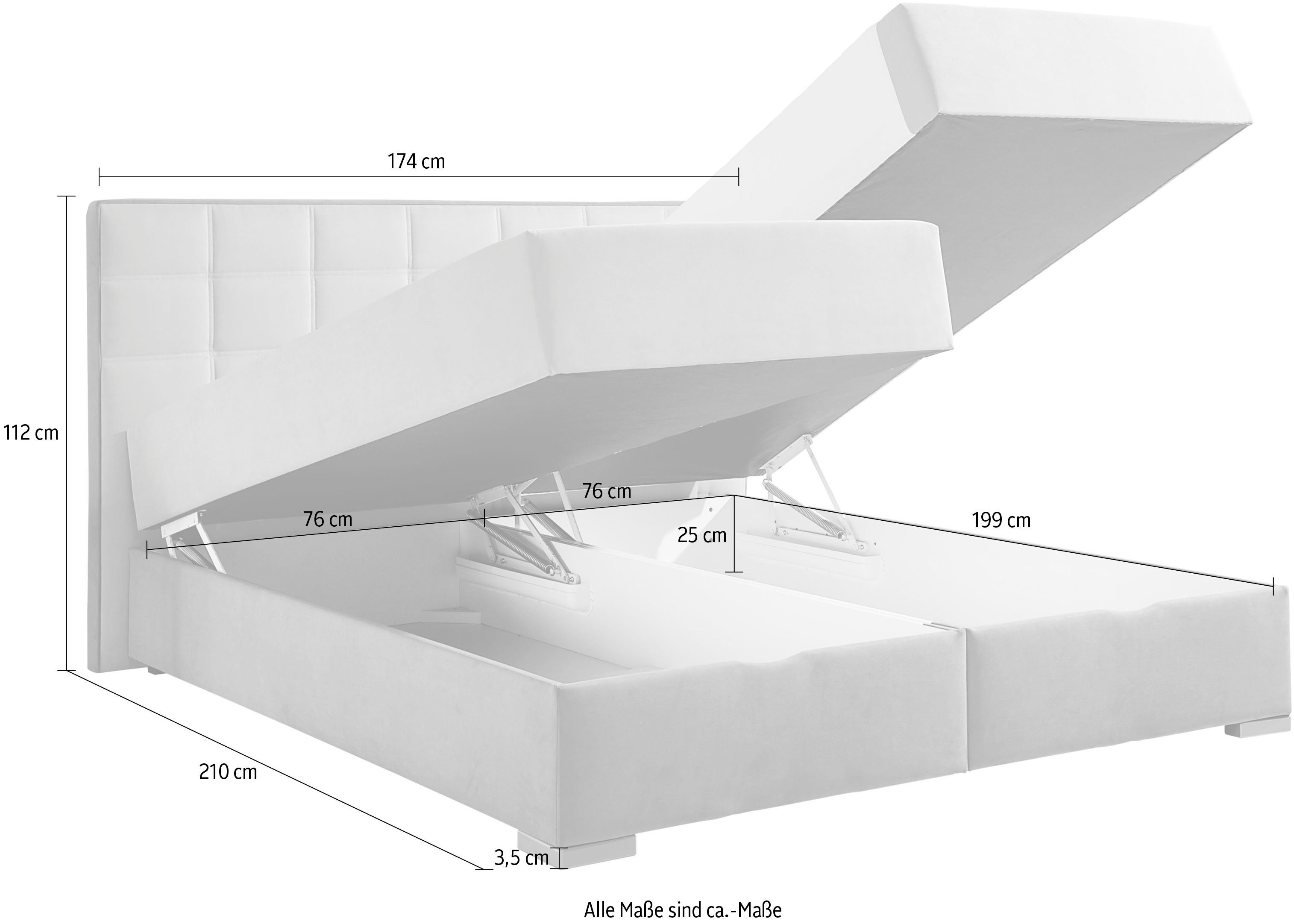 Maintal Boxspring met bedkist en topmatras