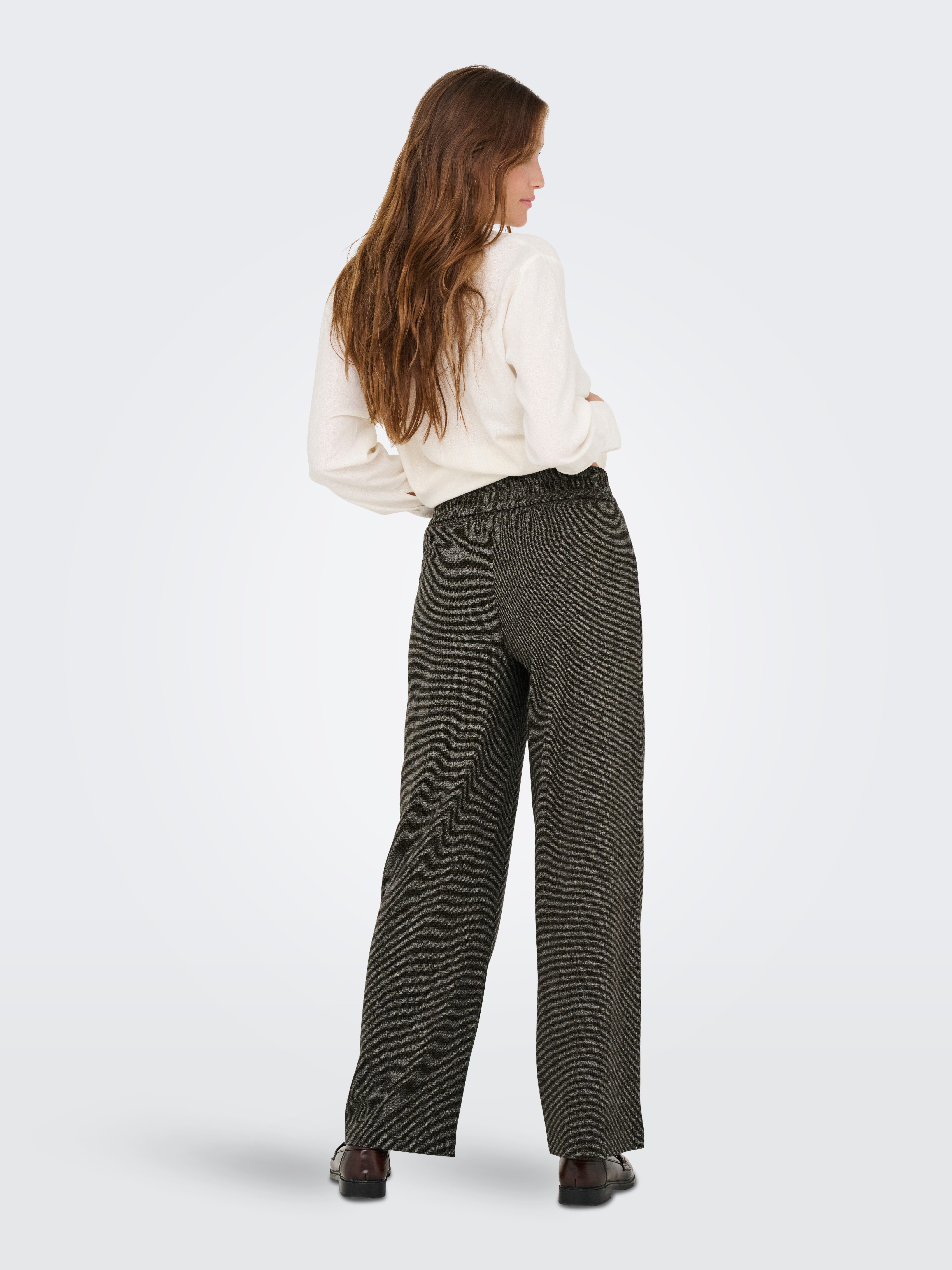 Only Comfortbroek ONLDELL MW WIDE PULL-UP PANT TLR NOOS