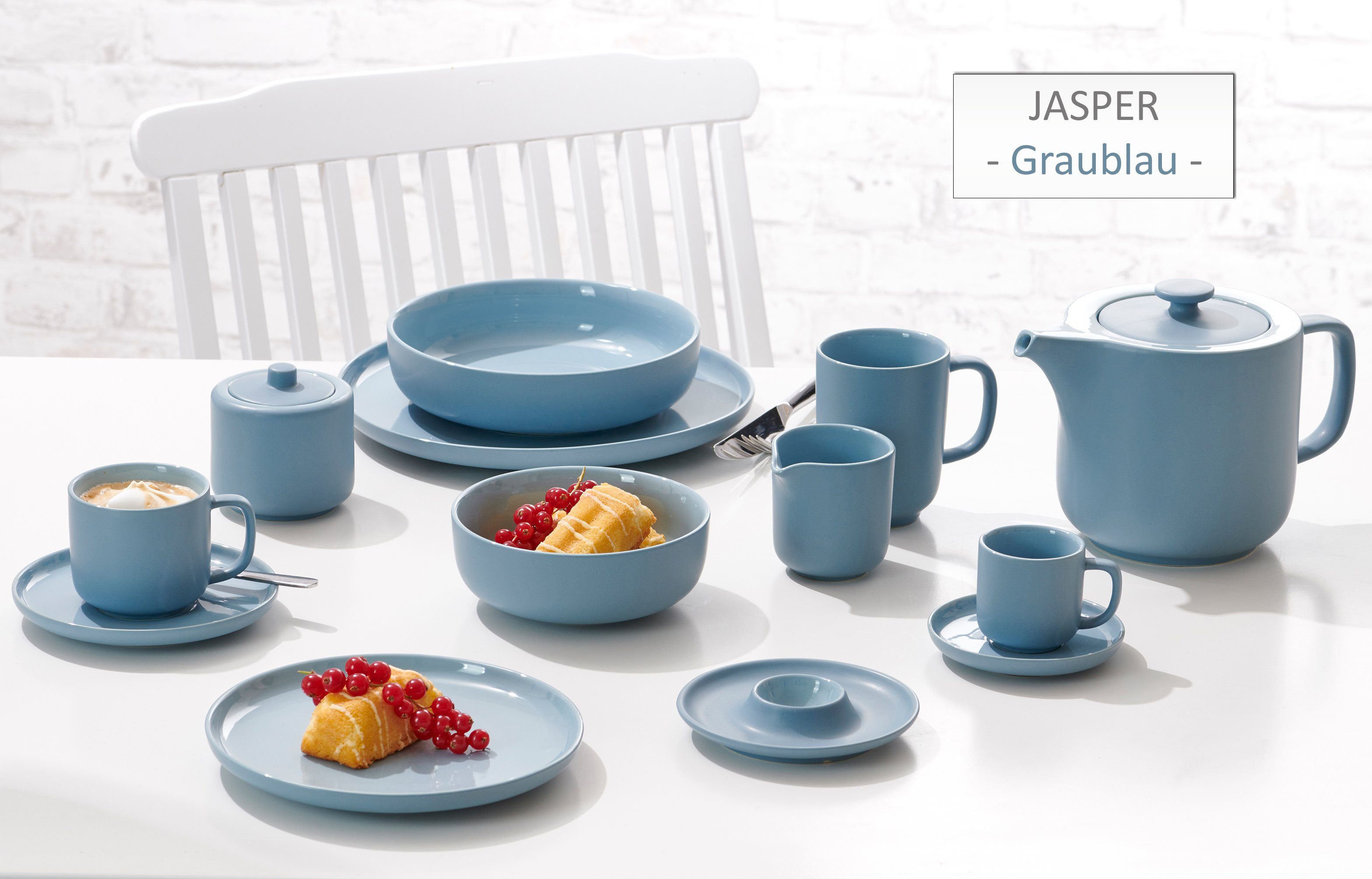 Ritzenhoff & Breker Combi-servies Serviesset, servies Jasper in scandinavische stijl, 16 delen, voor 4 personen (set, 16-delig)