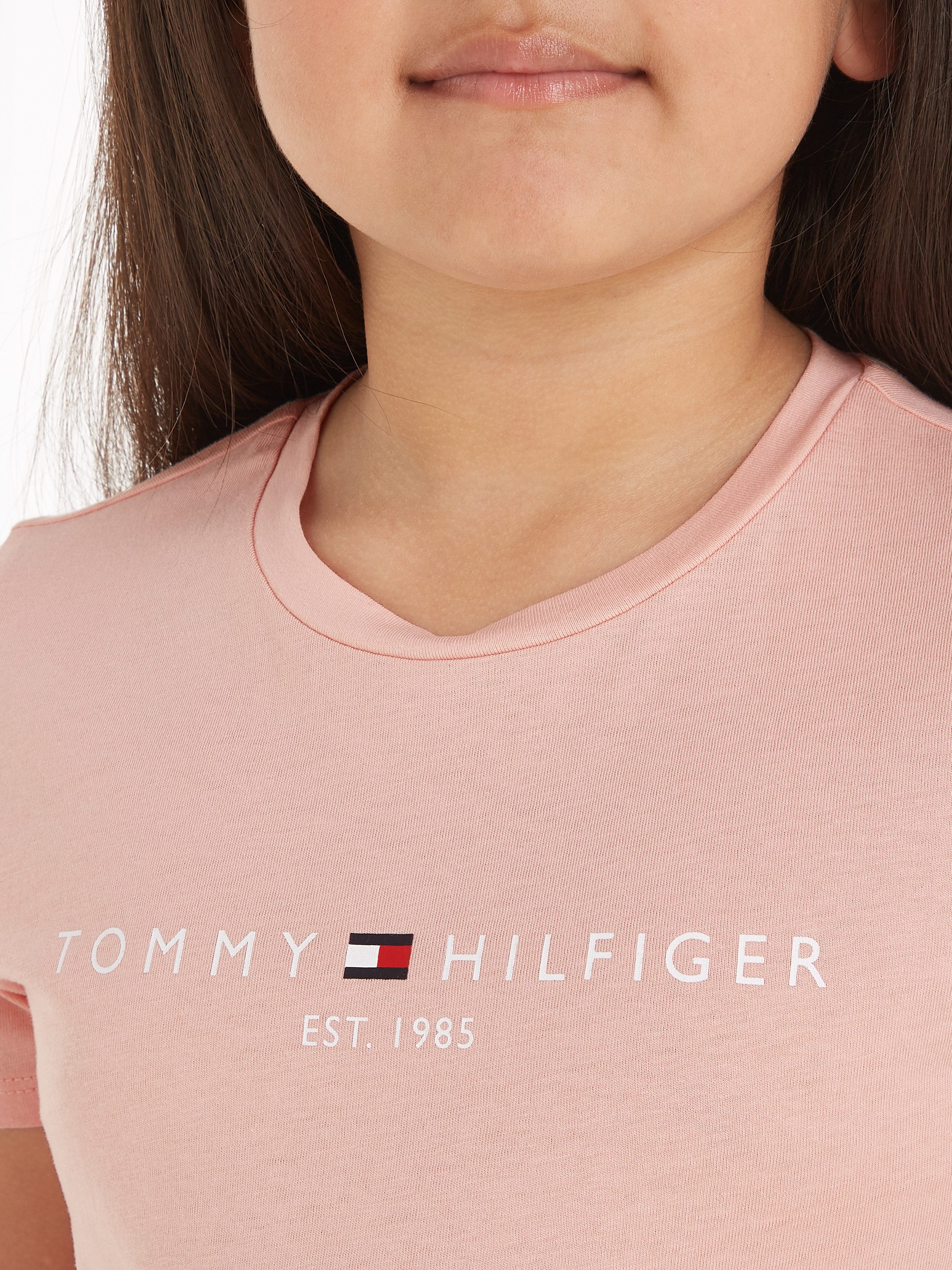 Tommy Hilfiger Shirt met korte mouwen ESSENTIAL TEE S/S met tommy hilfiger logo-opschrift (1-delig)