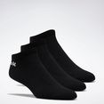 reebok functionele sokken active core low-cut socks – 3-pack (3 paar) zwart